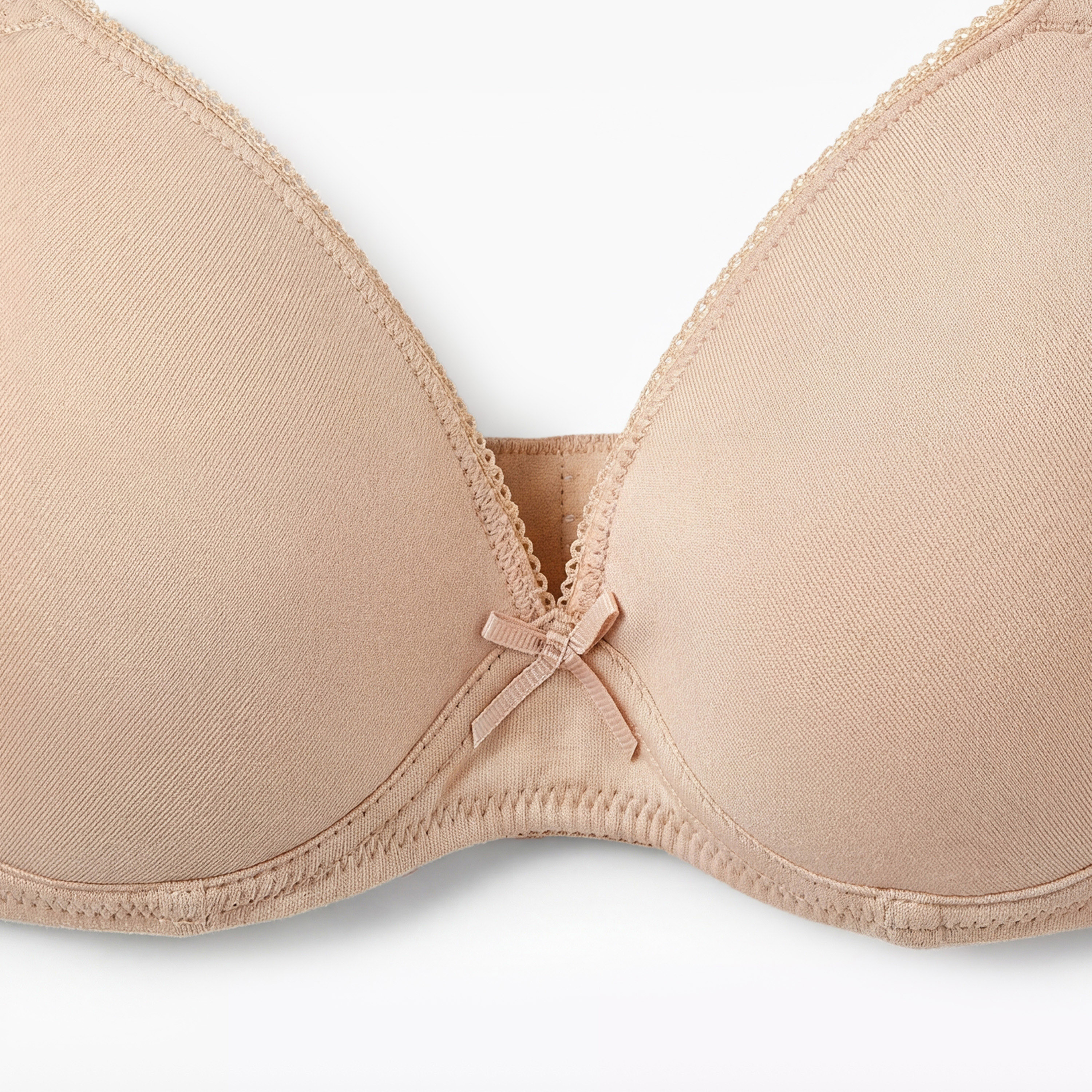 Juniors Solid Bra with Lace Detail and Adjustable Strap - Set of 2-girls-clothing-innerwear-bras-image-2