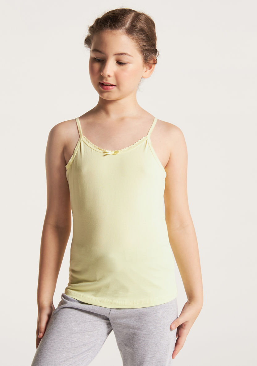 Juniors Solid Vest with Spaghetti Straps - Set of 5-Vests-image-9