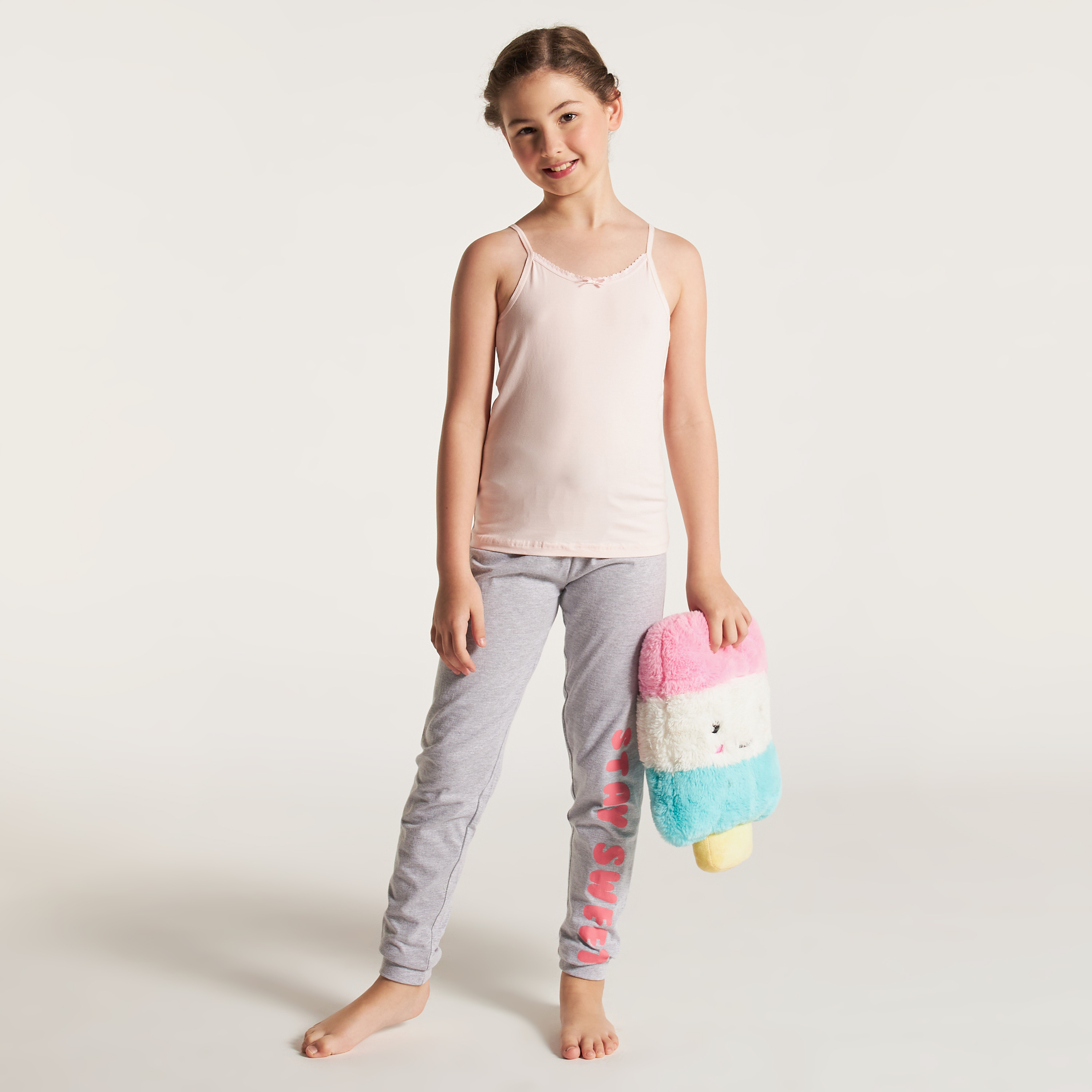 Juniors Solid Vest with Spaghetti Straps - Set of 5-girls-clothing-innerwear-vests-image-2