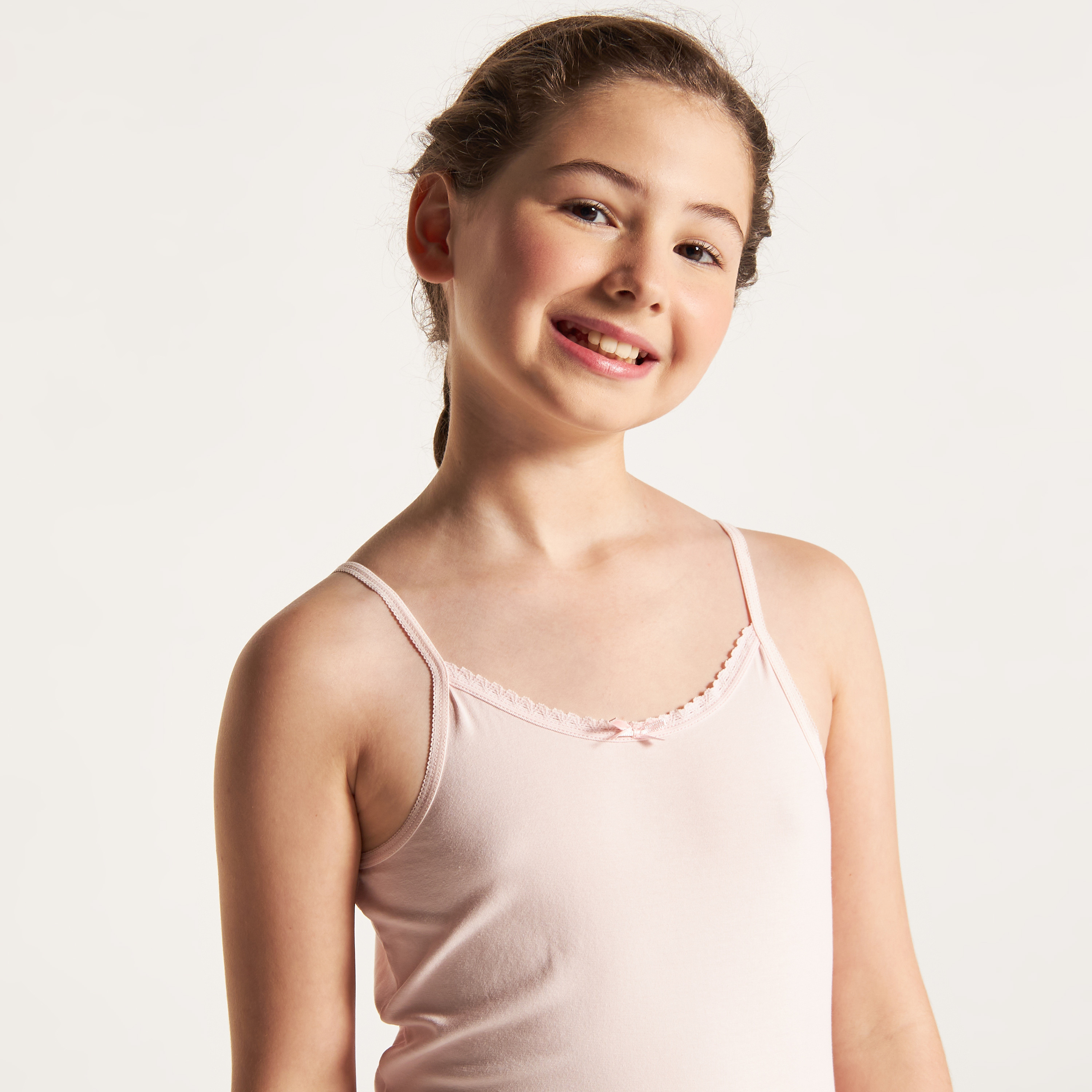 Juniors Solid Vest with Spaghetti Straps - Set of 5-girls-clothing-innerwear-vests-image-5