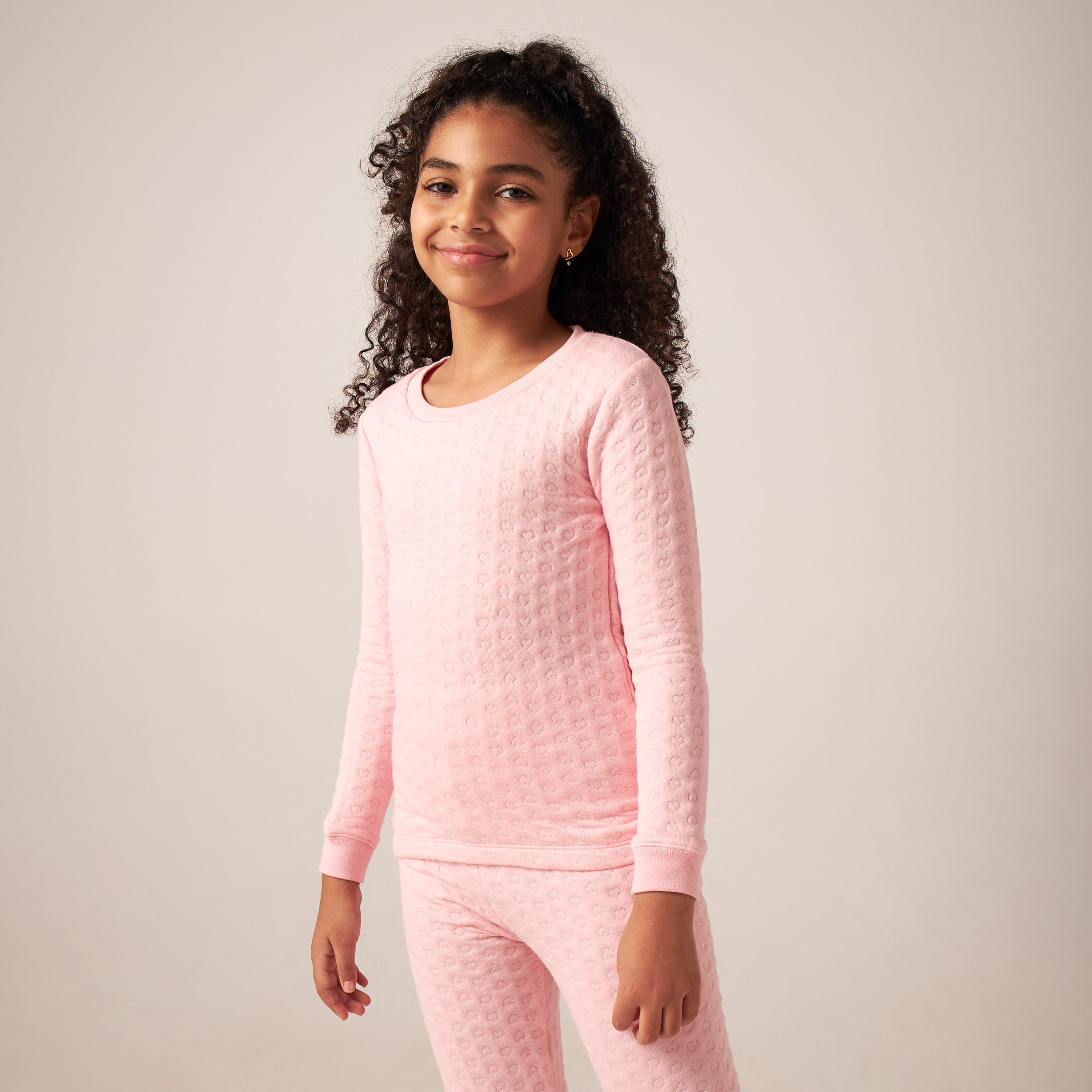 طقم حراري بارز الملمس من جونيورز-girls-clothing-winterwear-thermalsets-image-8