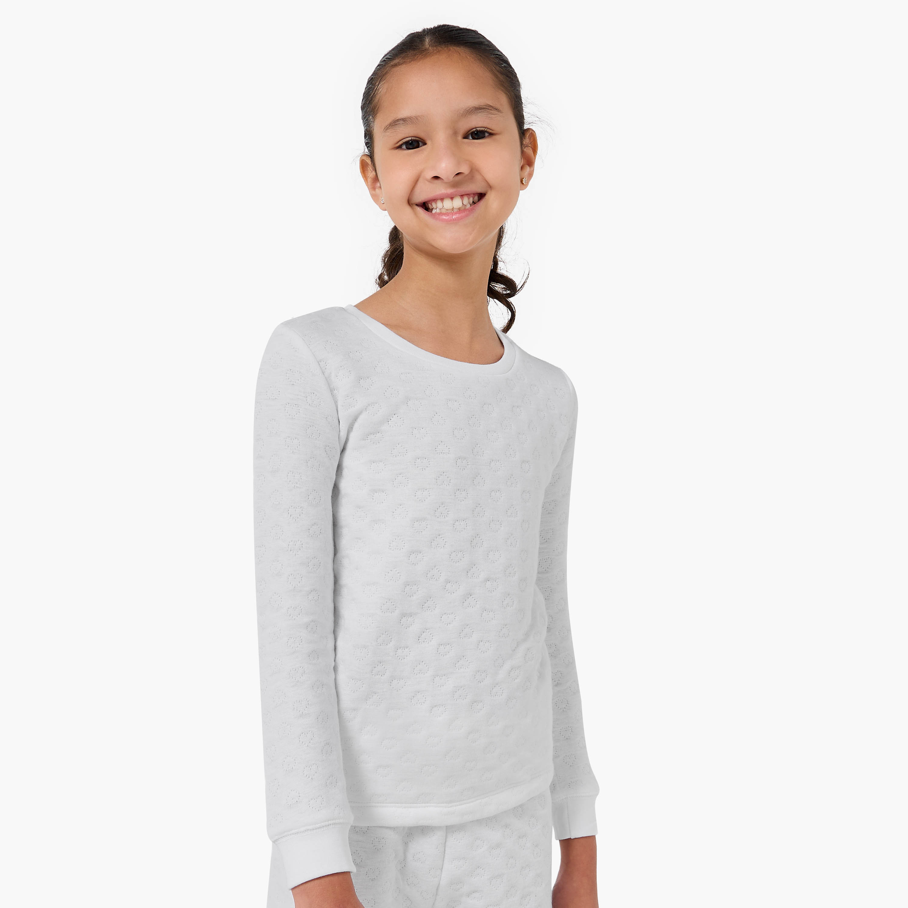 Juniors Textured Thermal Set-girls-clothing-winterwear-thermalsets-image-2