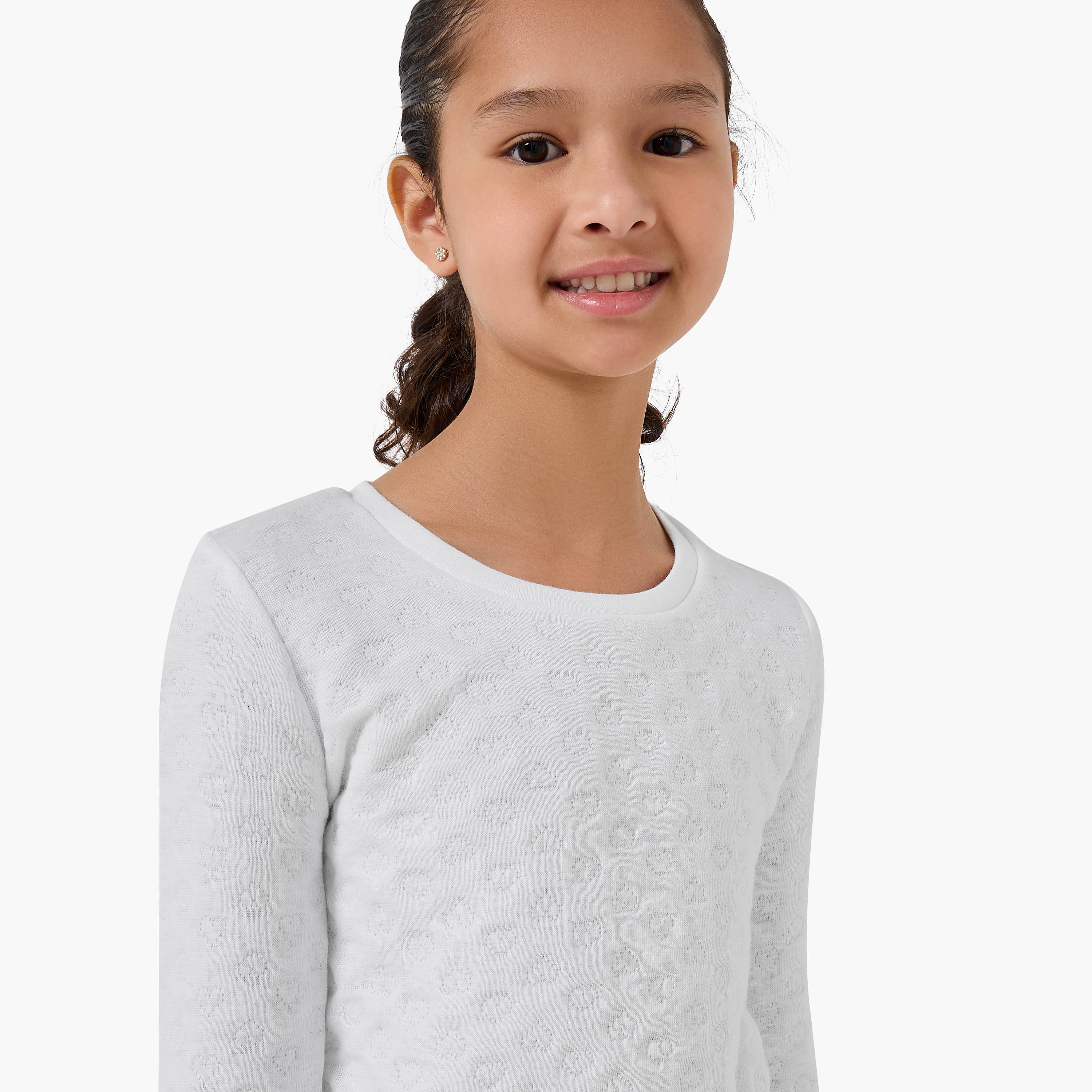 طقم حراري بارز الملمس من جونيورز-girls-clothing-winterwear-thermalsets-image-5
