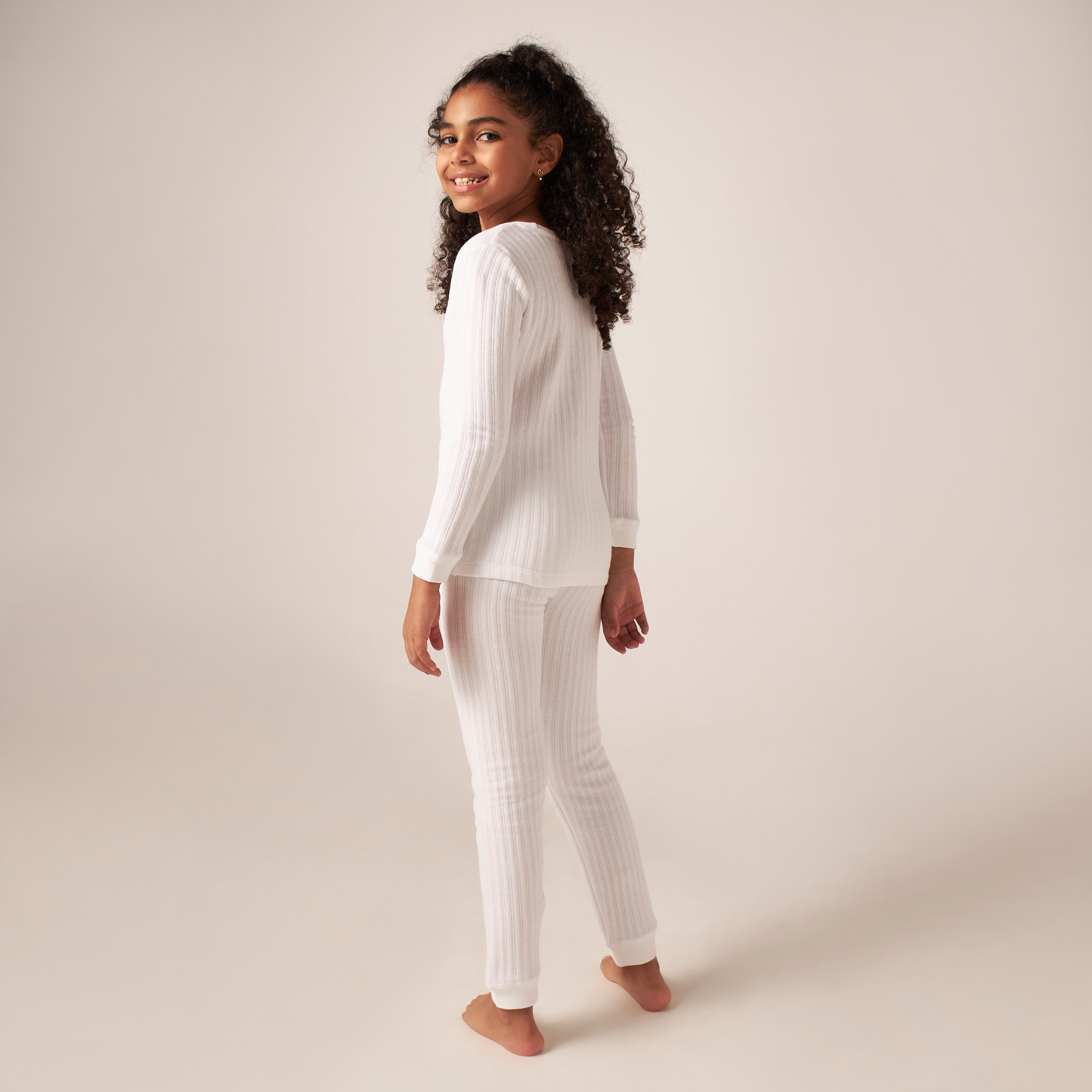 Juniors Textured Thermal Top and Pants Set-girls-clothing-winterwear-thermalsets-image-5