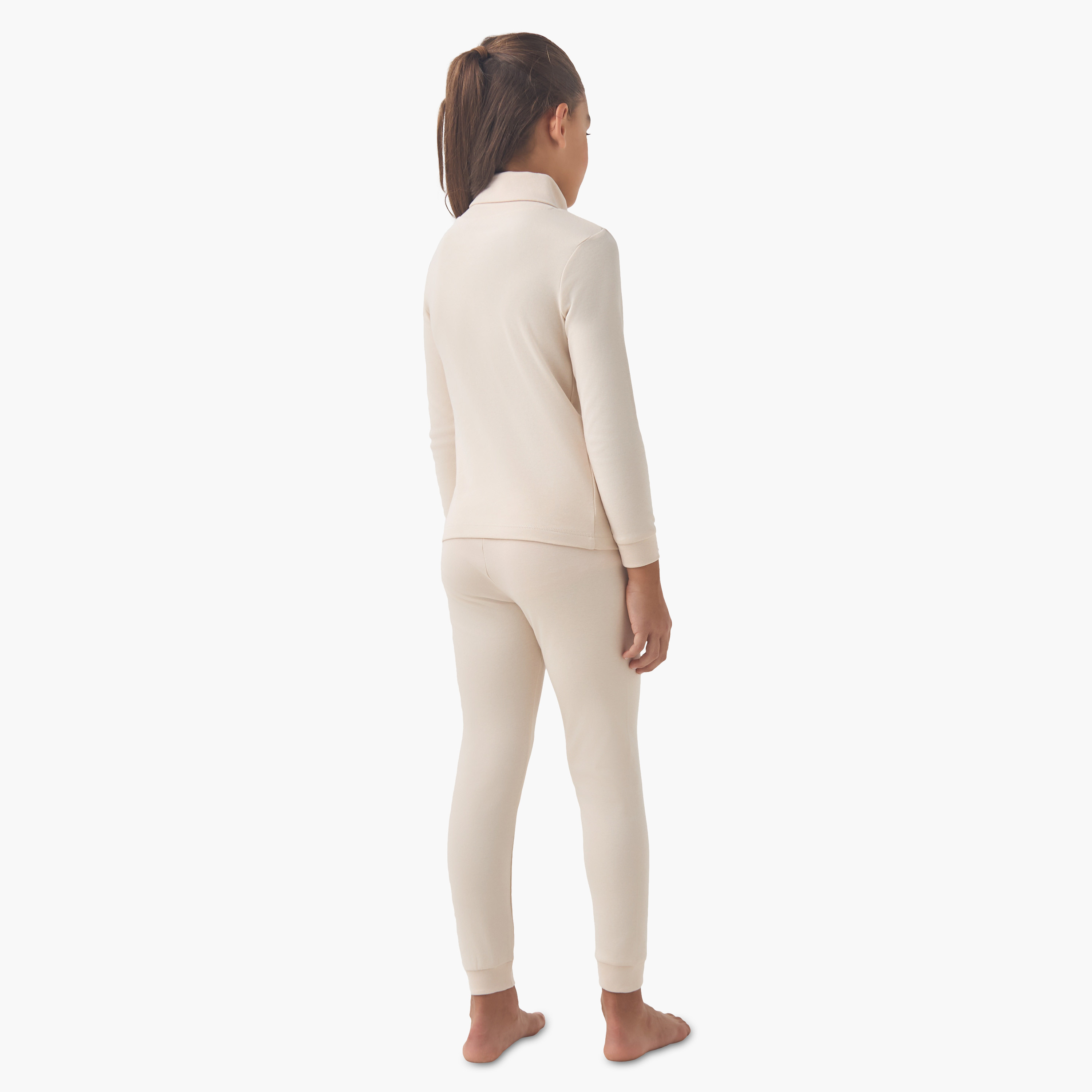 طقم بنطلون ليقنز وبلوزة سادة حرارية عالي الرقبة من جونيورز-girls-clothing-winterwear-thermalsets-image-4