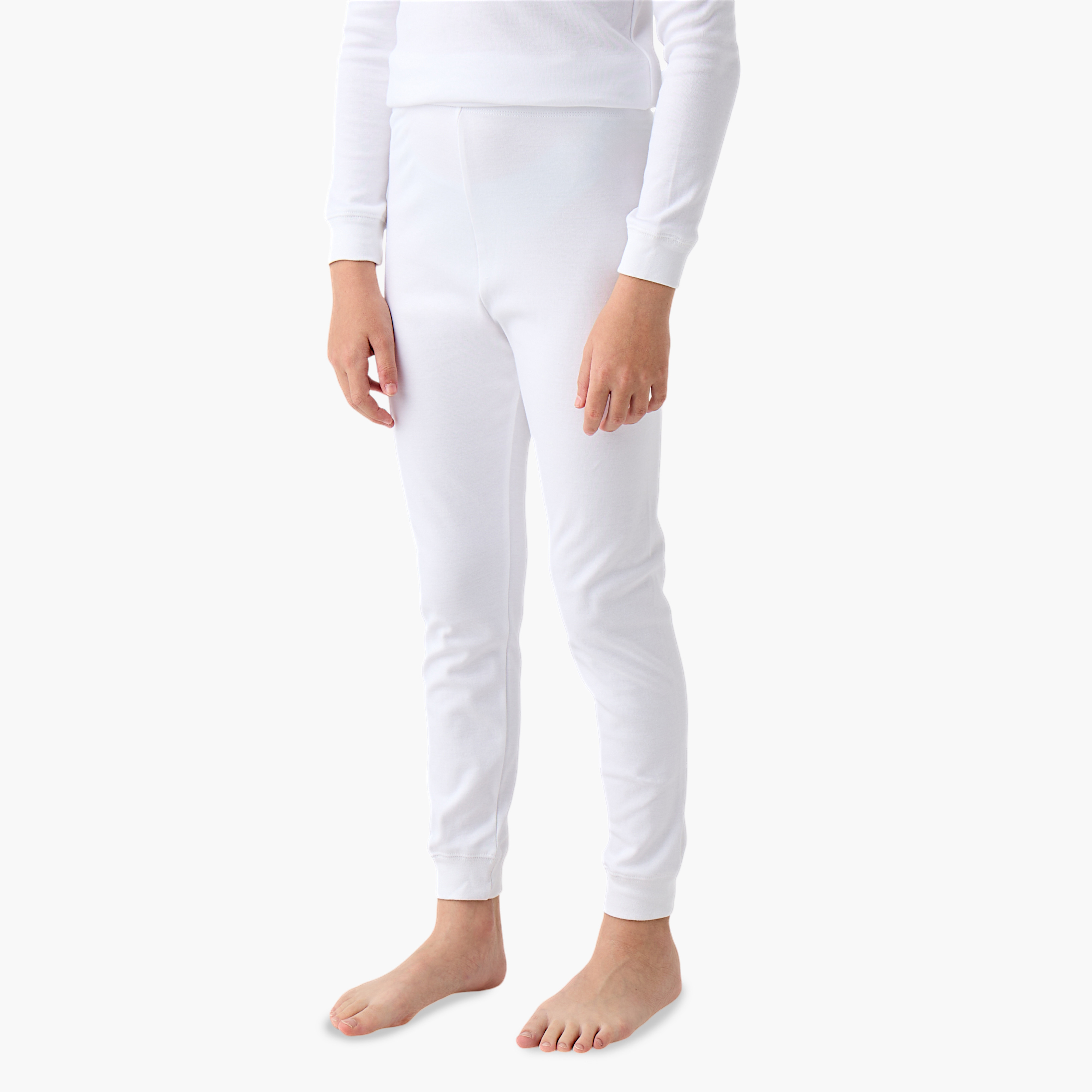 Juniors Solid High Neck Thermal Top and Leggings Set-girls-clothing-winterwear-thermalsets-image-3