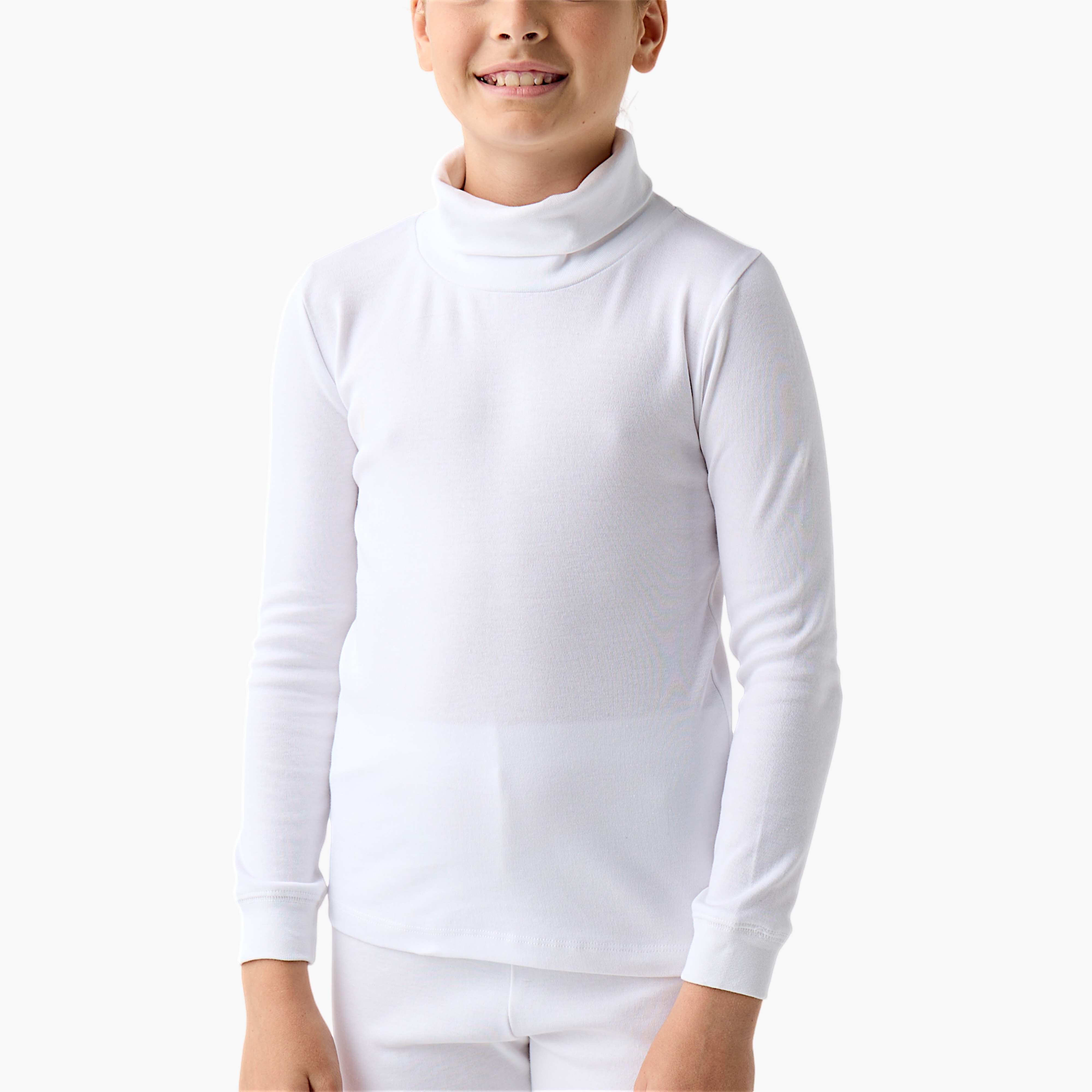 Juniors Solid High Neck Thermal Top and Leggings Set-girls-clothing-winterwear-thermalsets-image-5