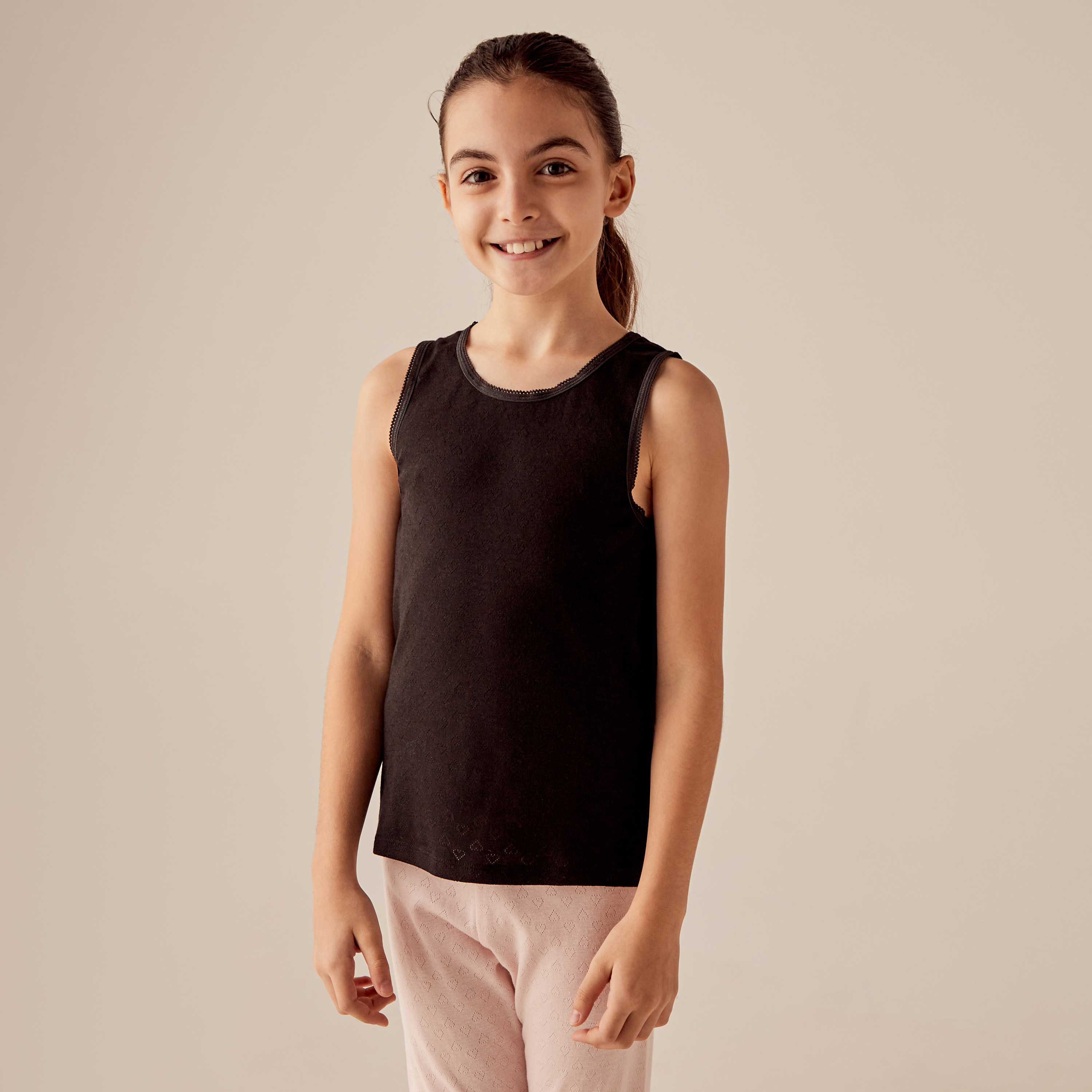 فيست حراري دون أكمام بارز الملمس من جونيورز-girls-clothing-winterwear-thermalsets-image-5