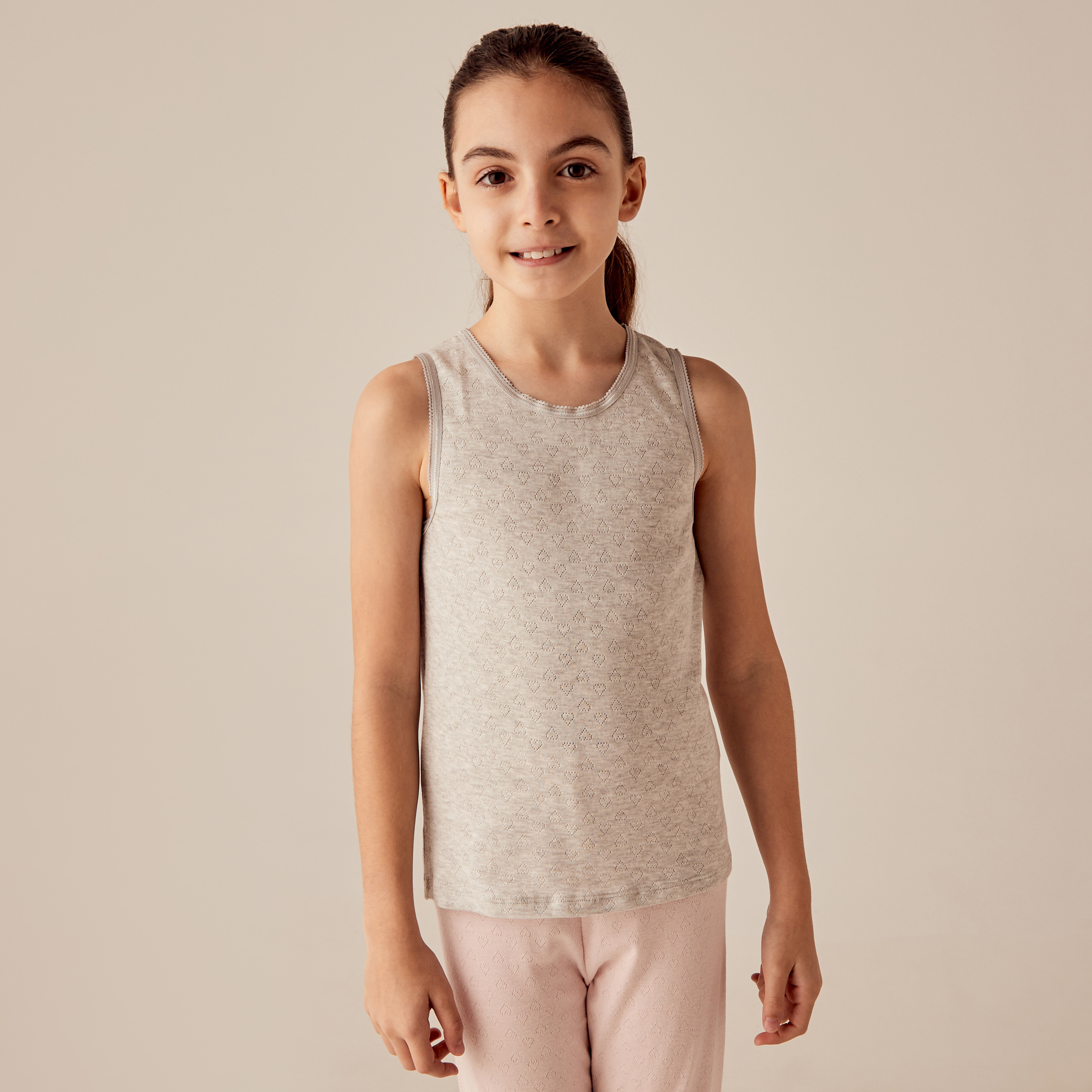 فيست حراري دون أكمام بارز الملمس من جونيورز-girls-clothing-winterwear-thermalsets-image-6
