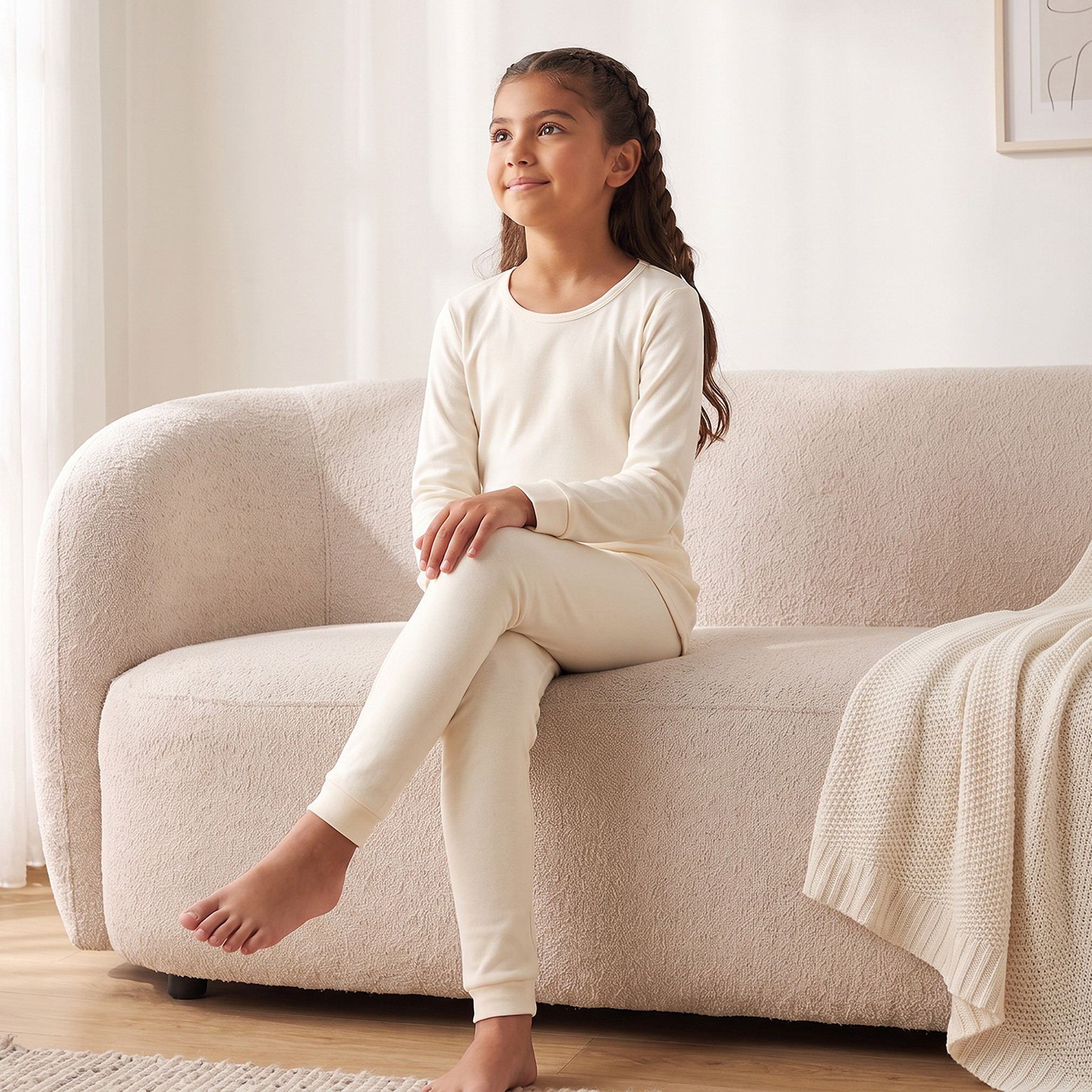بنطلون حراري بحواف مطاطية من جونيورز - طقم من قطعتين-girls-clothing-winterwear-thermalsets-image-7