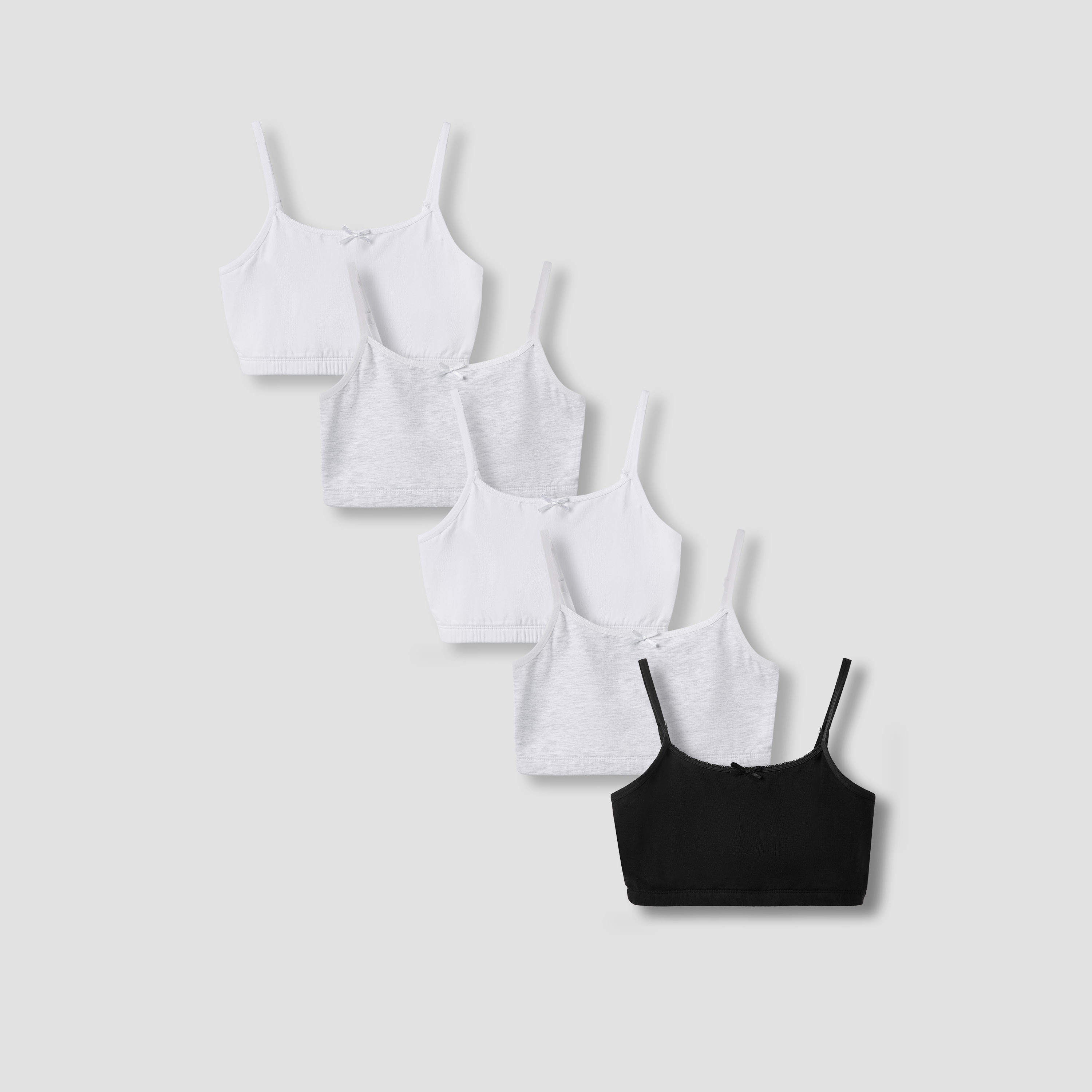 Juniors Girls Training Bra with Adjustable Straps - Cotton - Set of 5-girls-clothing-innerwear-bras-image-1