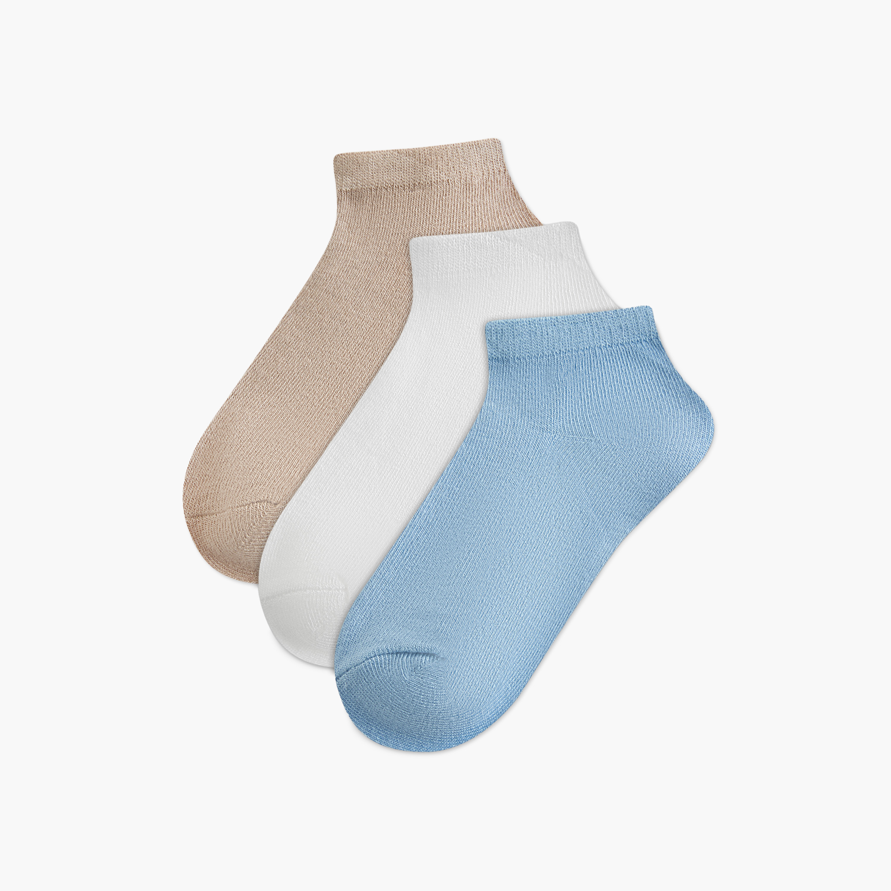 جوارب سادة من جونيورز - طقم 3 أزواج-girls-accessories-socks-image-1