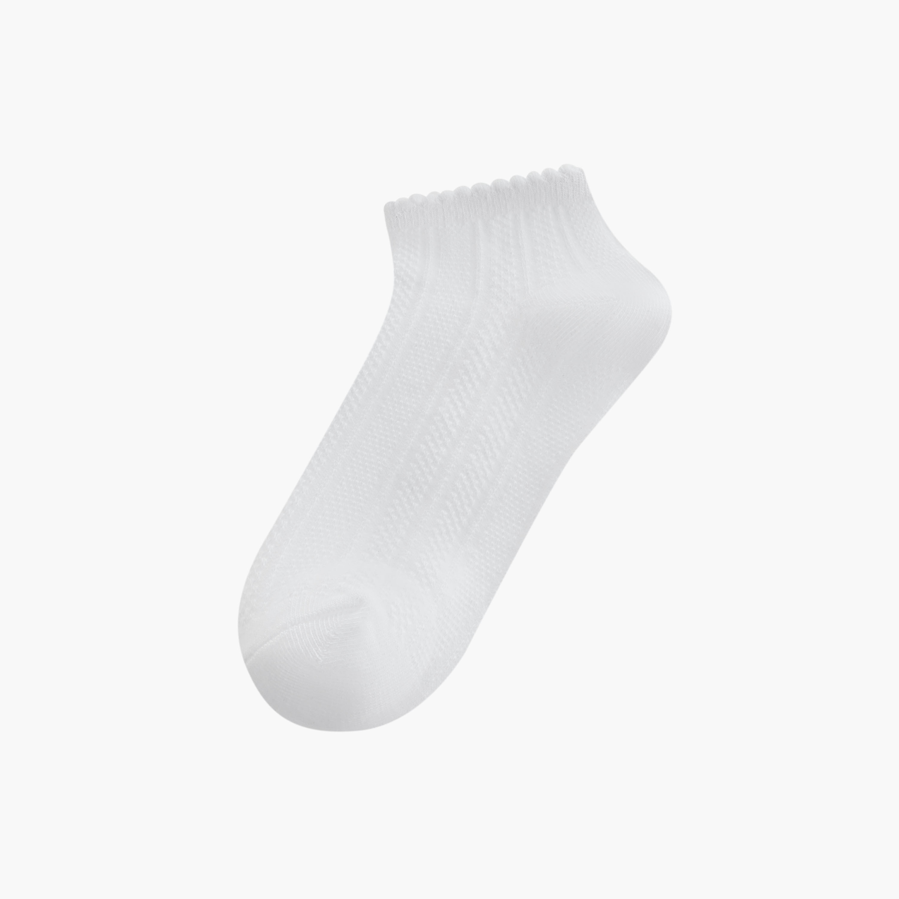 طقم جوارب مضلعة 3 أزواج بطول الكاحل من جونيورز-girls-accessories-socks-image-2