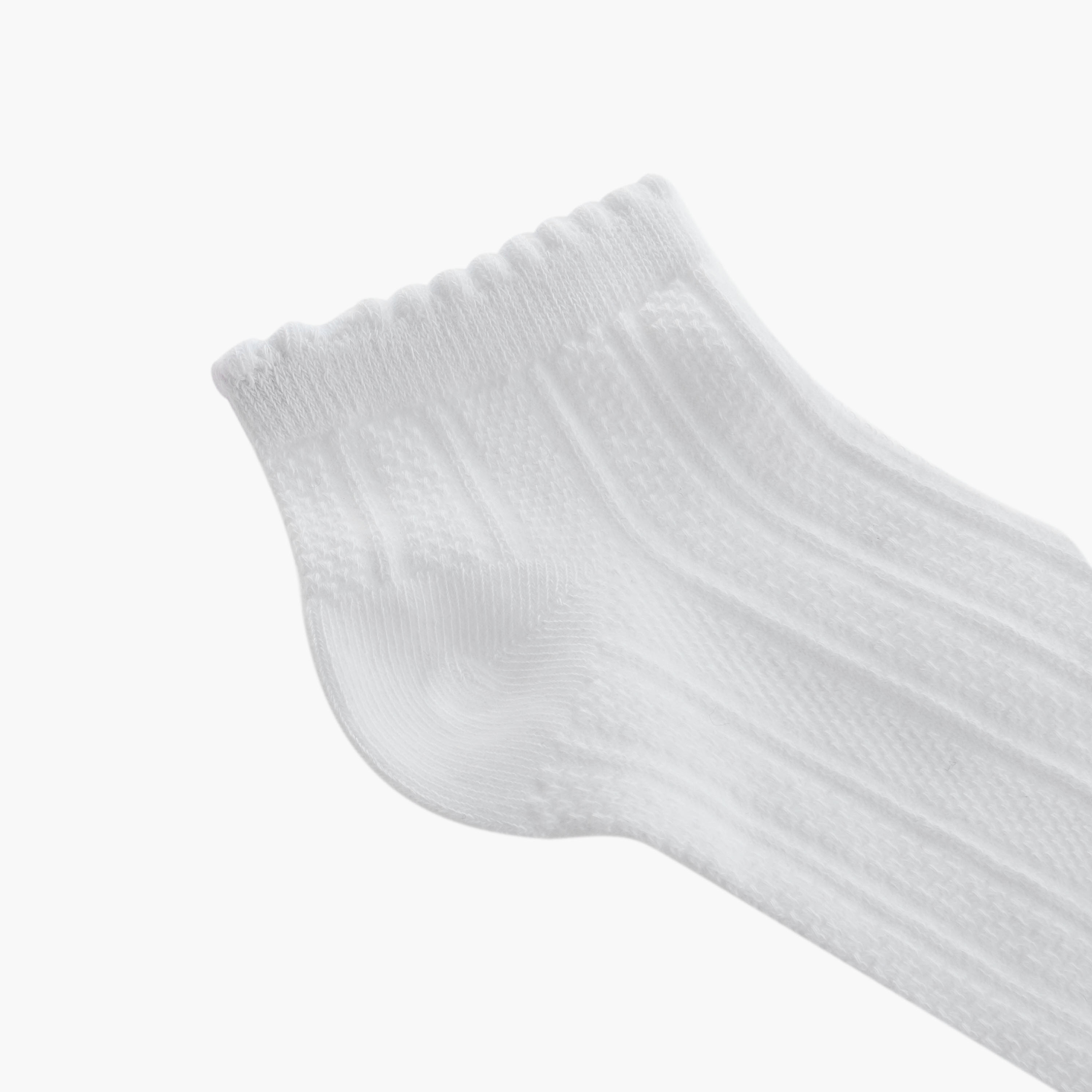 طقم جوارب مضلعة 3 أزواج بطول الكاحل من جونيورز-girls-accessories-socks-image-5