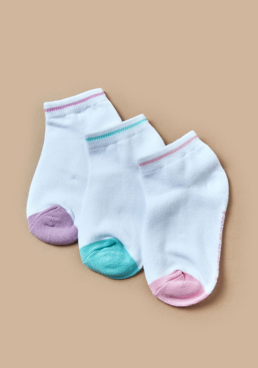 Juniors Panelled Ankle Length Socks - Set of 3-Socks-image-1