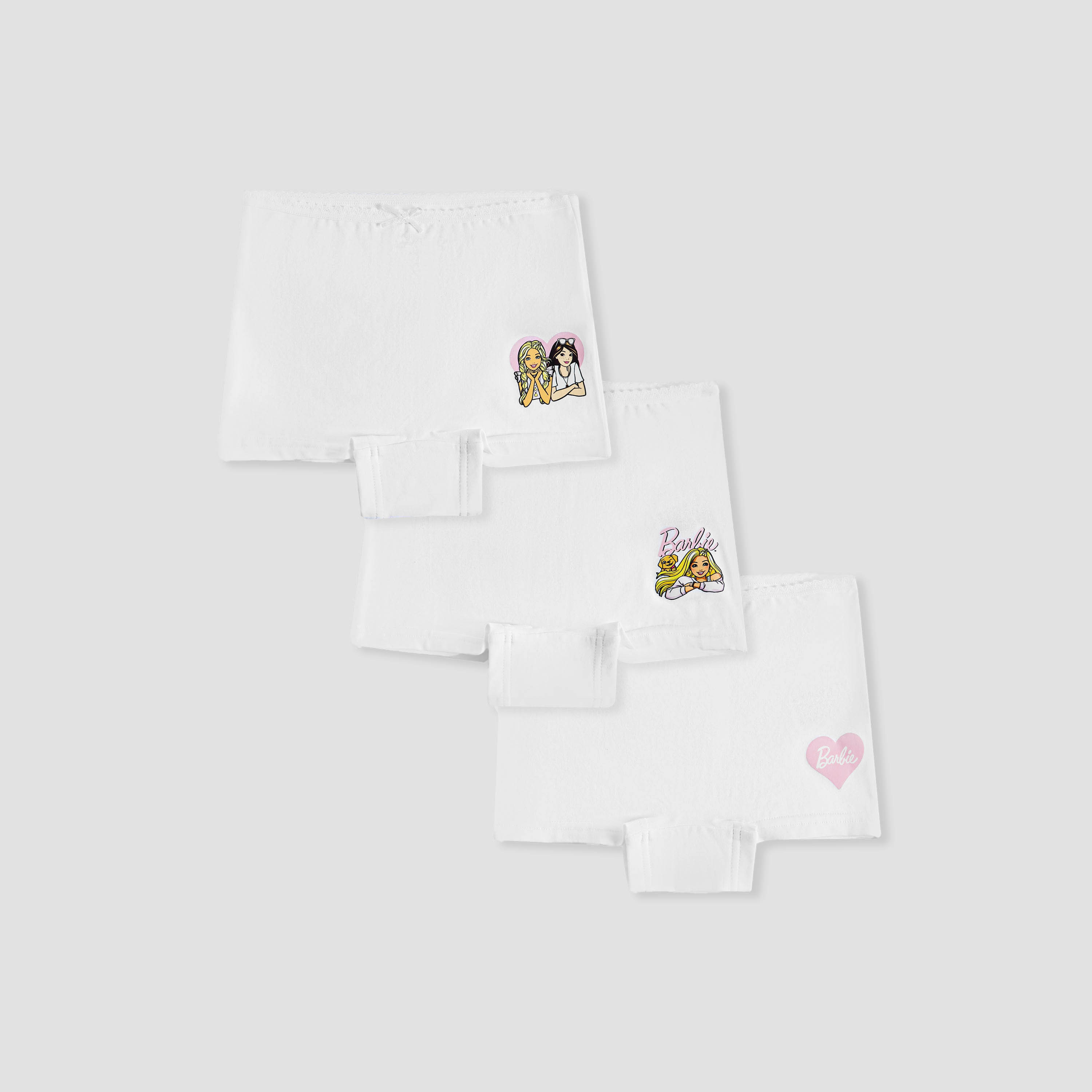Barbie Print Briefs with Elasticated Waistband - Set of 3-girls-clothing-innerwear-panties-image-1