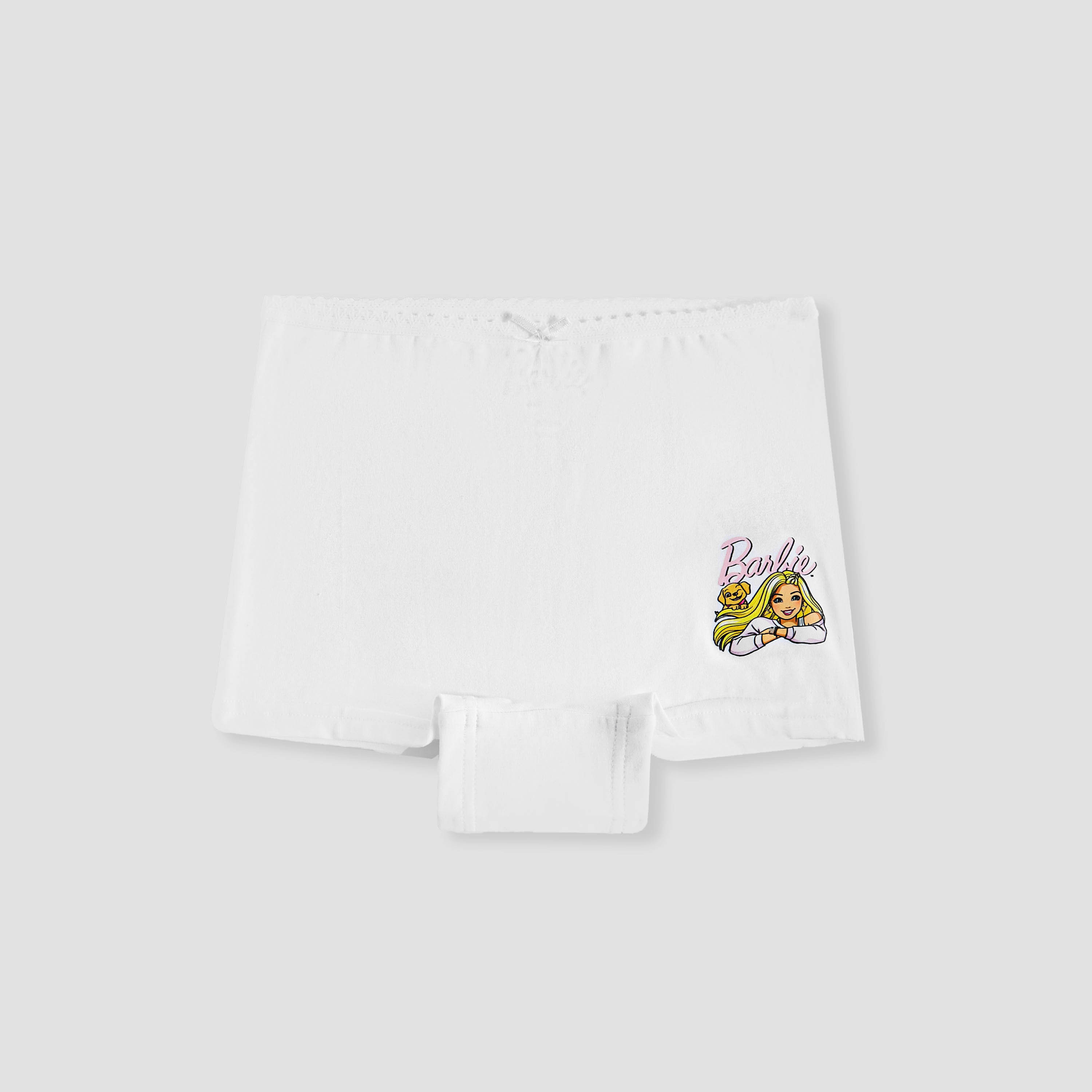 Barbie Print Briefs with Elasticated Waistband - Set of 3-girls-clothing-innerwear-panties-image-3
