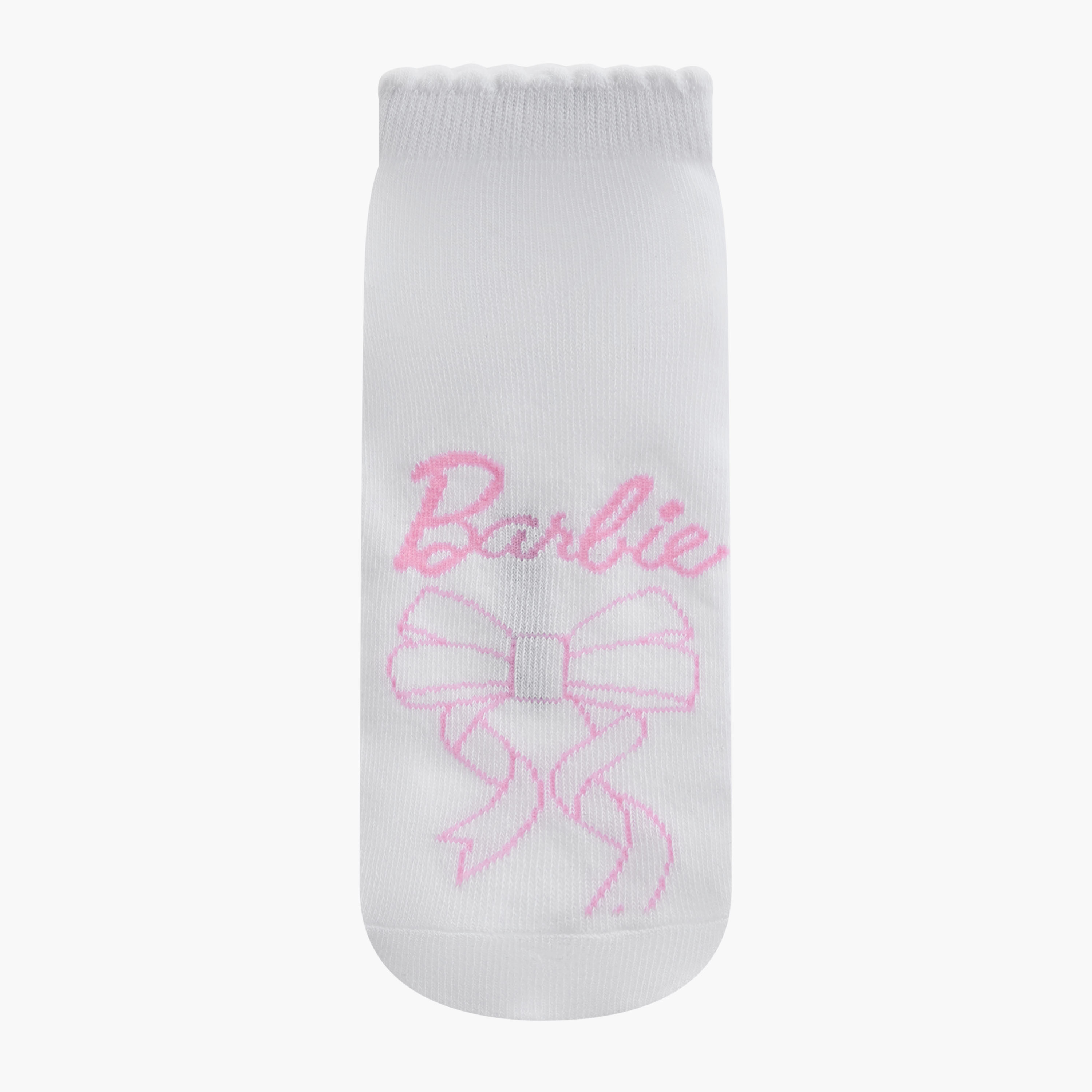 Barbie Print Ankle Length Socks - Set of 3-girls-accessories-socks-image-2