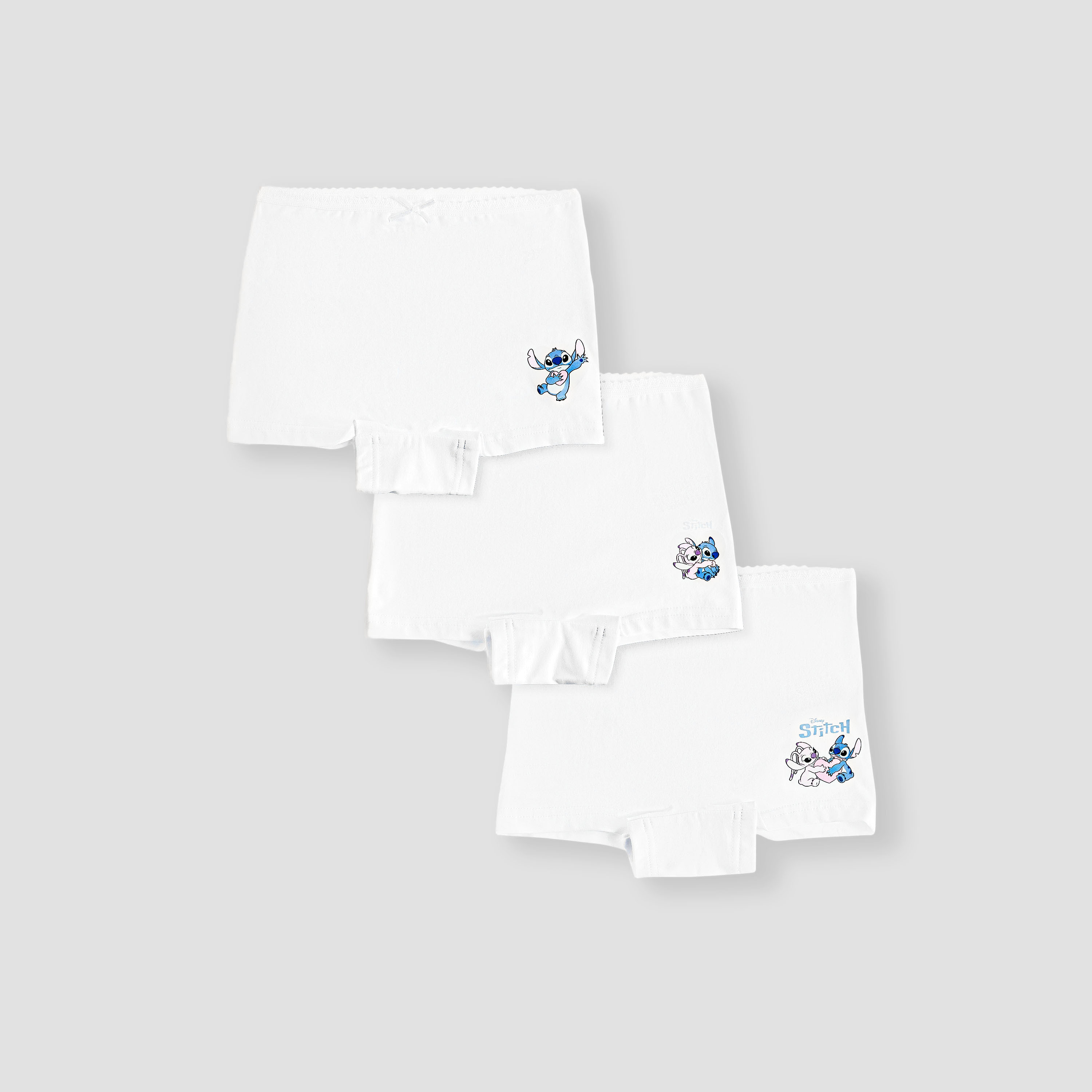 Disney Stitch and Angel Print Briefs with Elasticated Waistband - Set of 3-girls-clothing-innerwear-panties-image-1