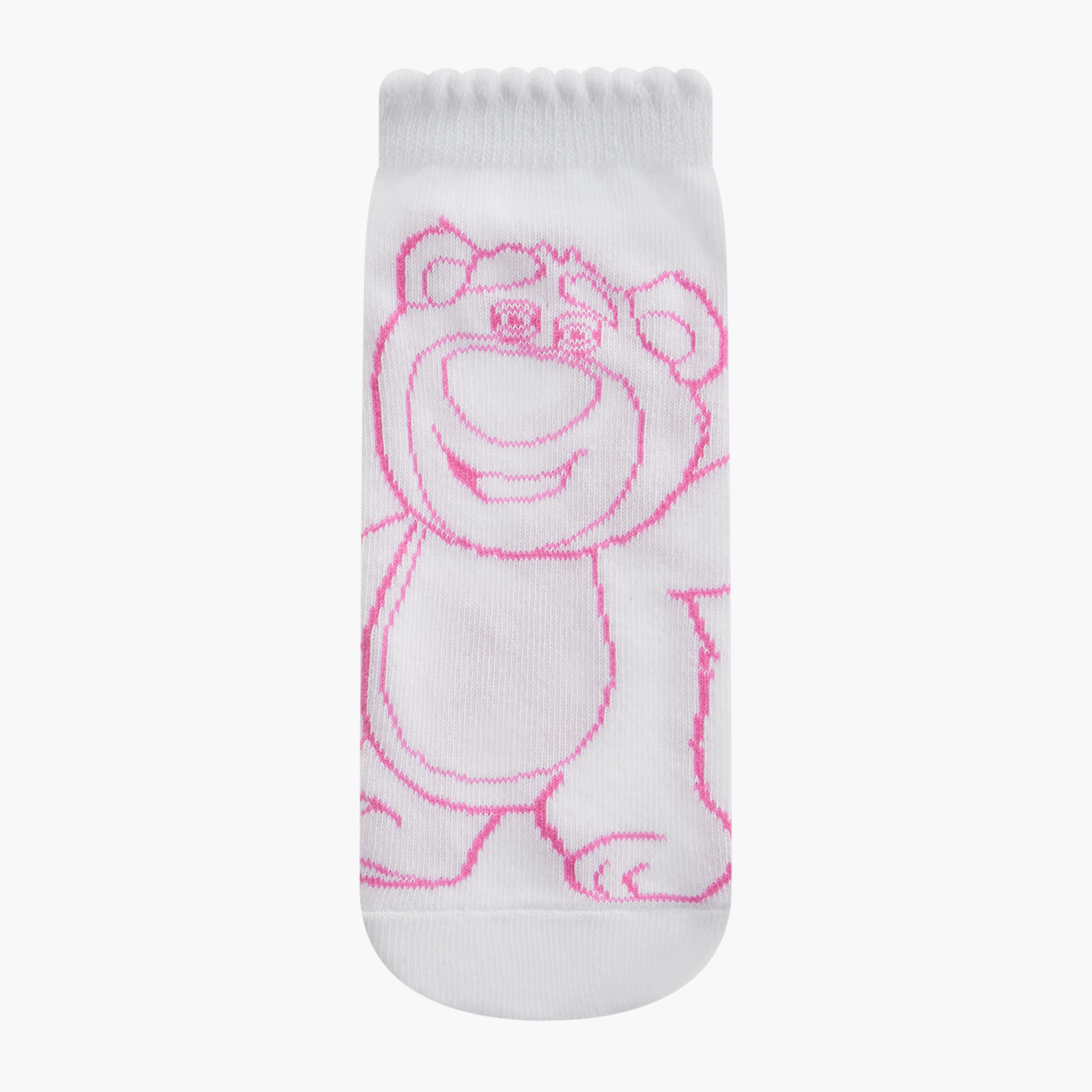 Disney Lotso Print Ankle Length Socks - Set of 3-girls-accessories-socks-image-2