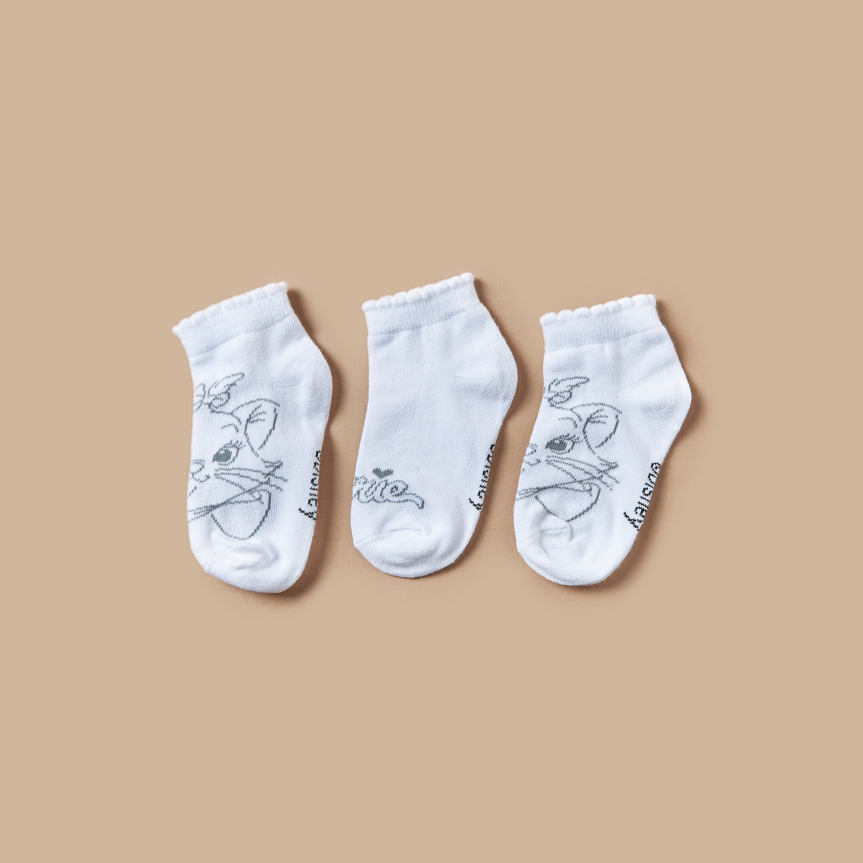 Disney Marie Print Ankle Length Socks - Set of 3-girls-accessories-socks-image-1