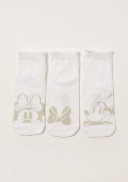 Disney Minnie Mouse Print Socks - Set of 3