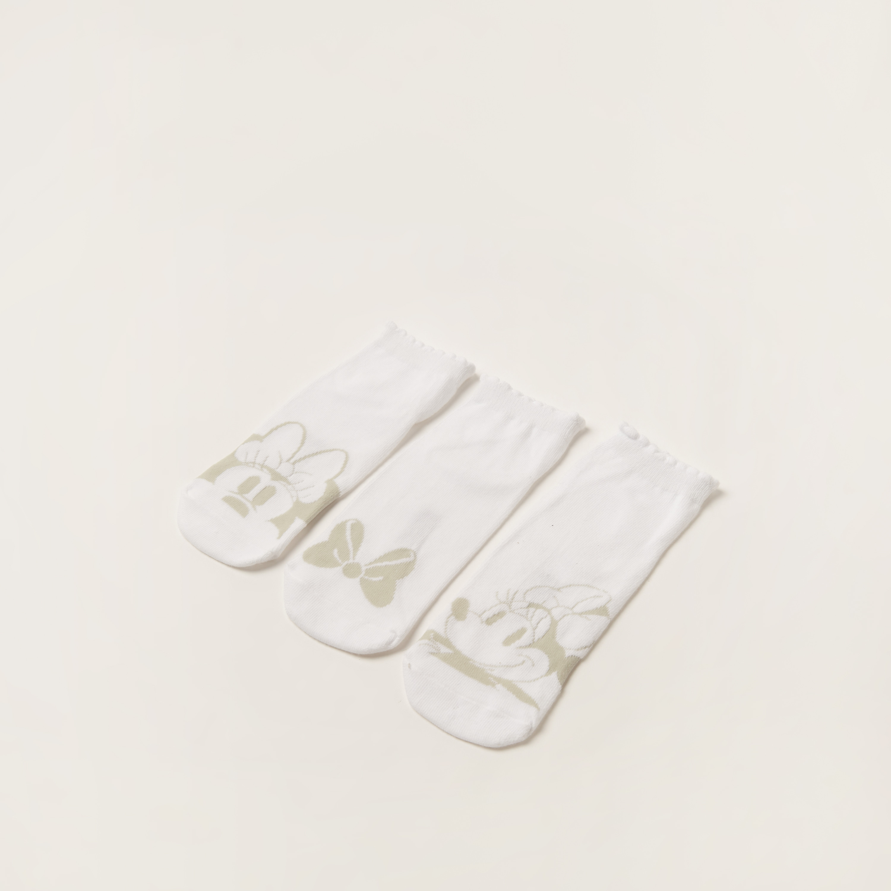 Disney Minnie Mouse Print Socks - Set of 3-girls-accessories-socks-image-2