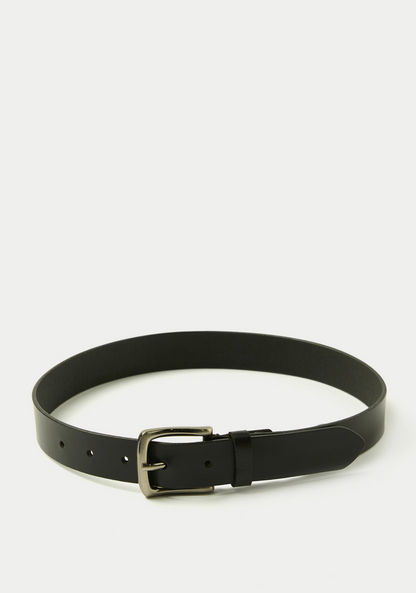 Juniors Solid Belt with Buckle Closure-Belts-image-1