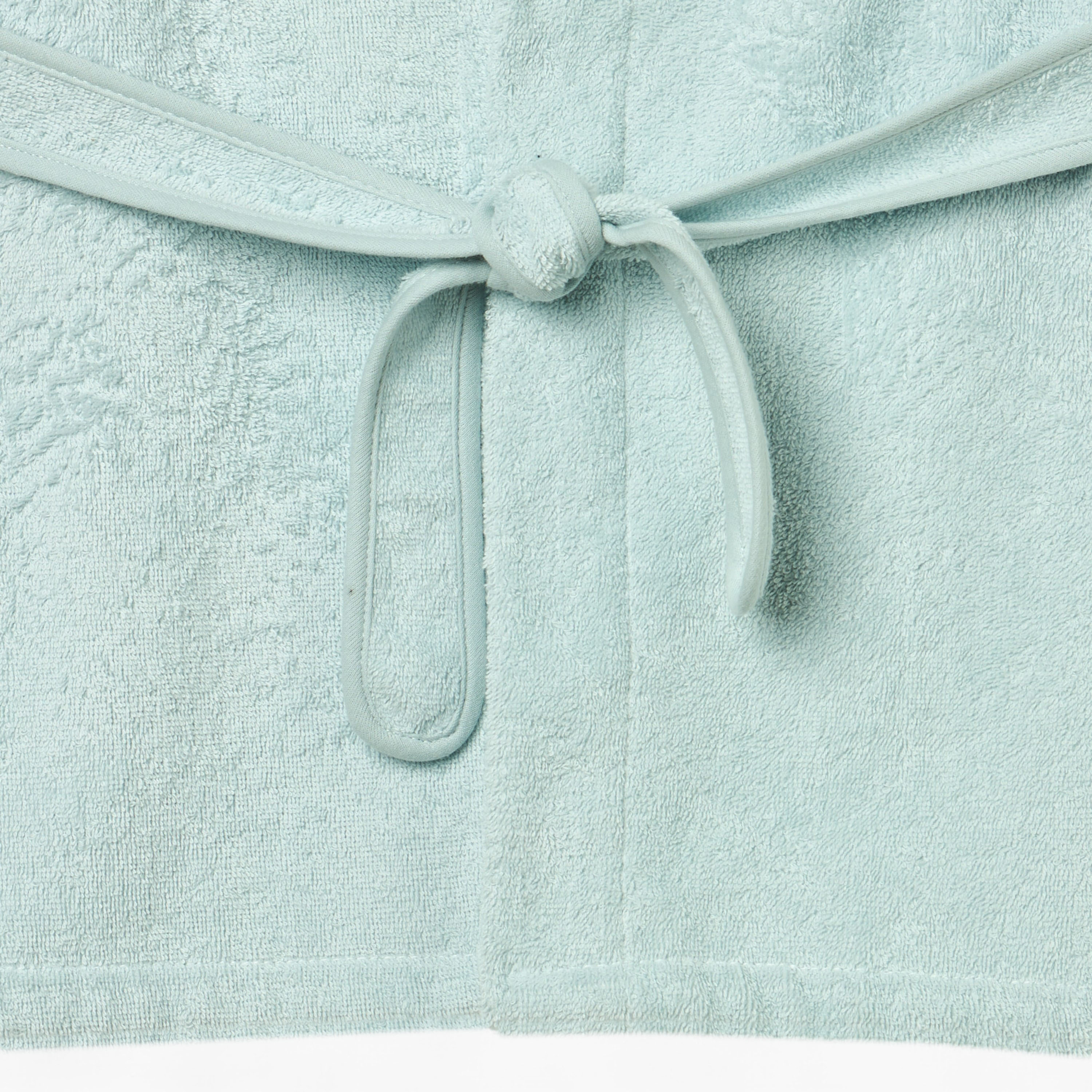 Juniors Hippo Applique Hooded Bathrobe with Tie-Up Belt - 68x94 cm-baby-bathandcare-towels-image-4