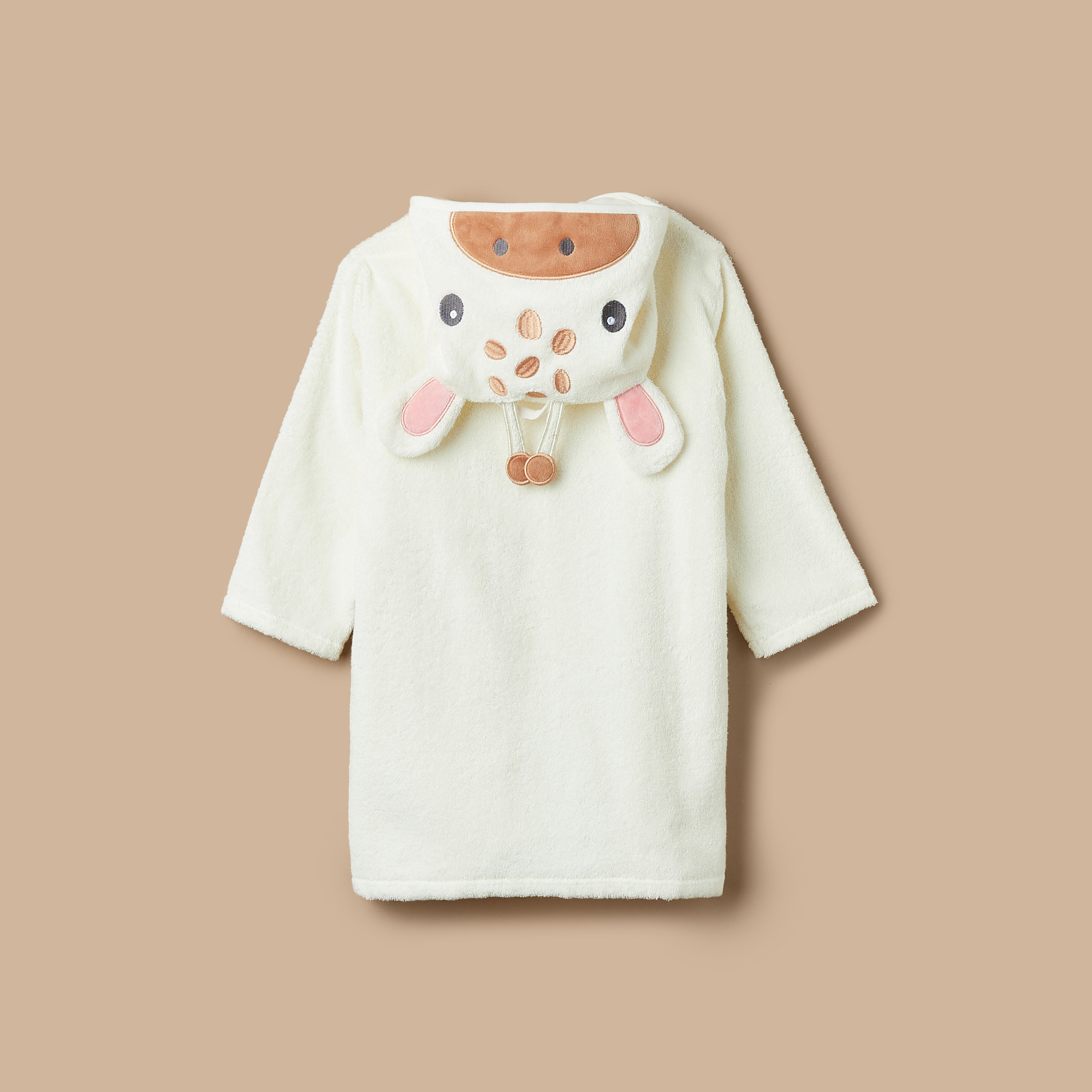 روب حمام بقبعة زرافة مع حزام ربط من جونيورز-baby-bathandcare-towels-image-4
