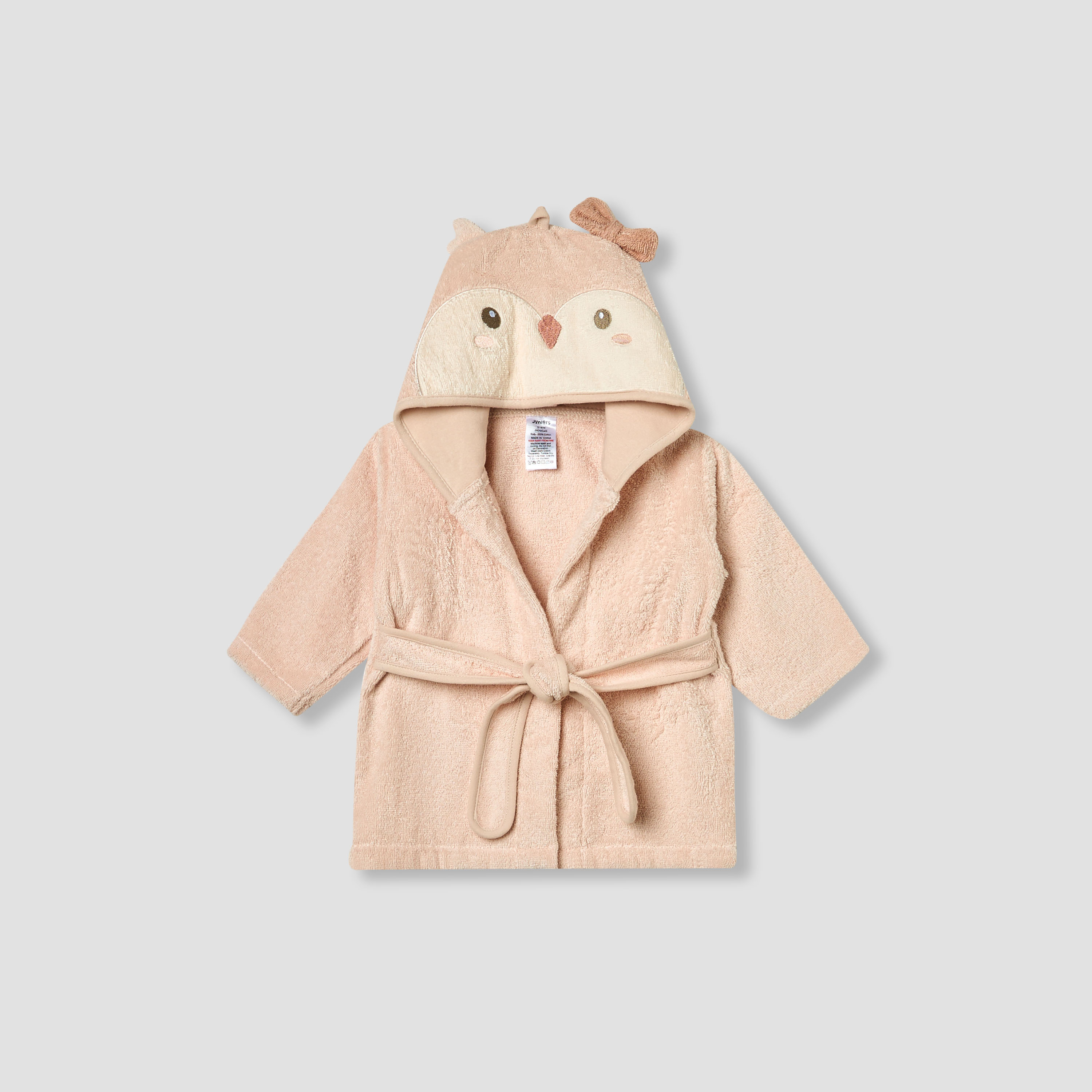 Juniors Baby Robe with Tie-Up Belt - 12 + Months-baby-bathandcare-towels-image-1