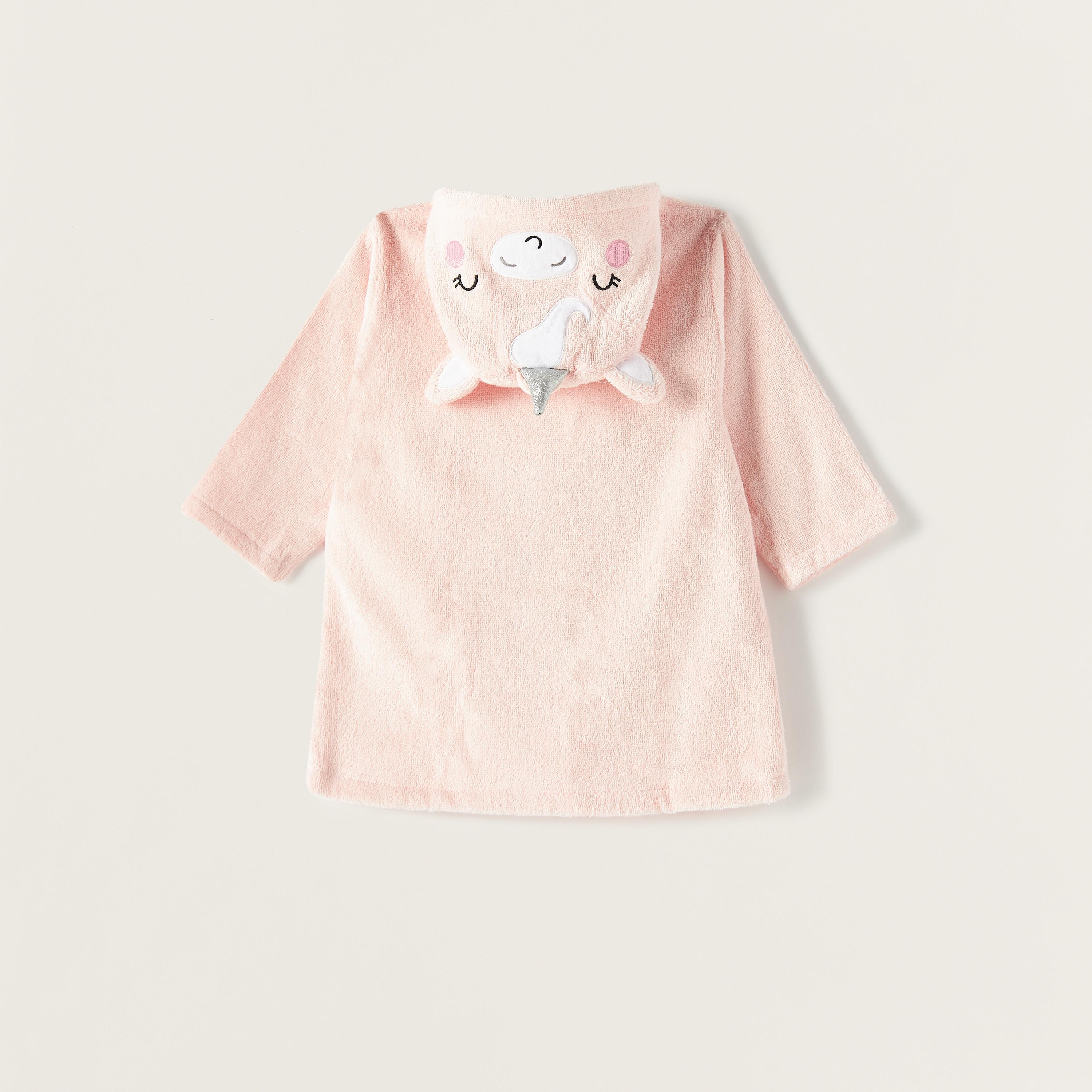 روب حمام بقبعة يونيكورن وحزام رباط وزخارف من جونيورز-baby-bathandcare-towels-image-4