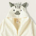 Juniors Zebra Hooded Bathrobe with Tie-Up Belt and Applique Detail-Towels and Flannels-thumbnailMobile-1