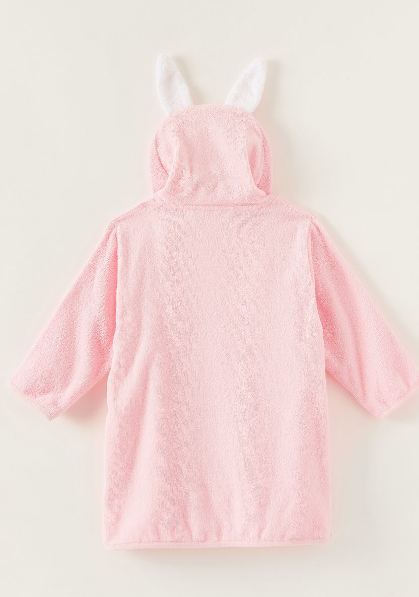 Juniors Hooded Robe with Cat Applique Detail-Towels and Flannels-image-2