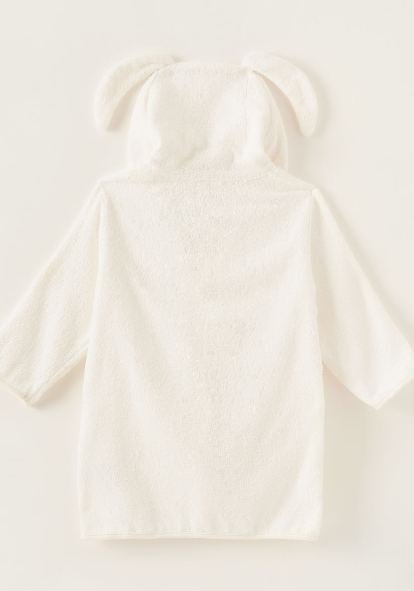 Juniors Hooded Robe with Puppy Applique Detail-Towels and Flannels-image-2