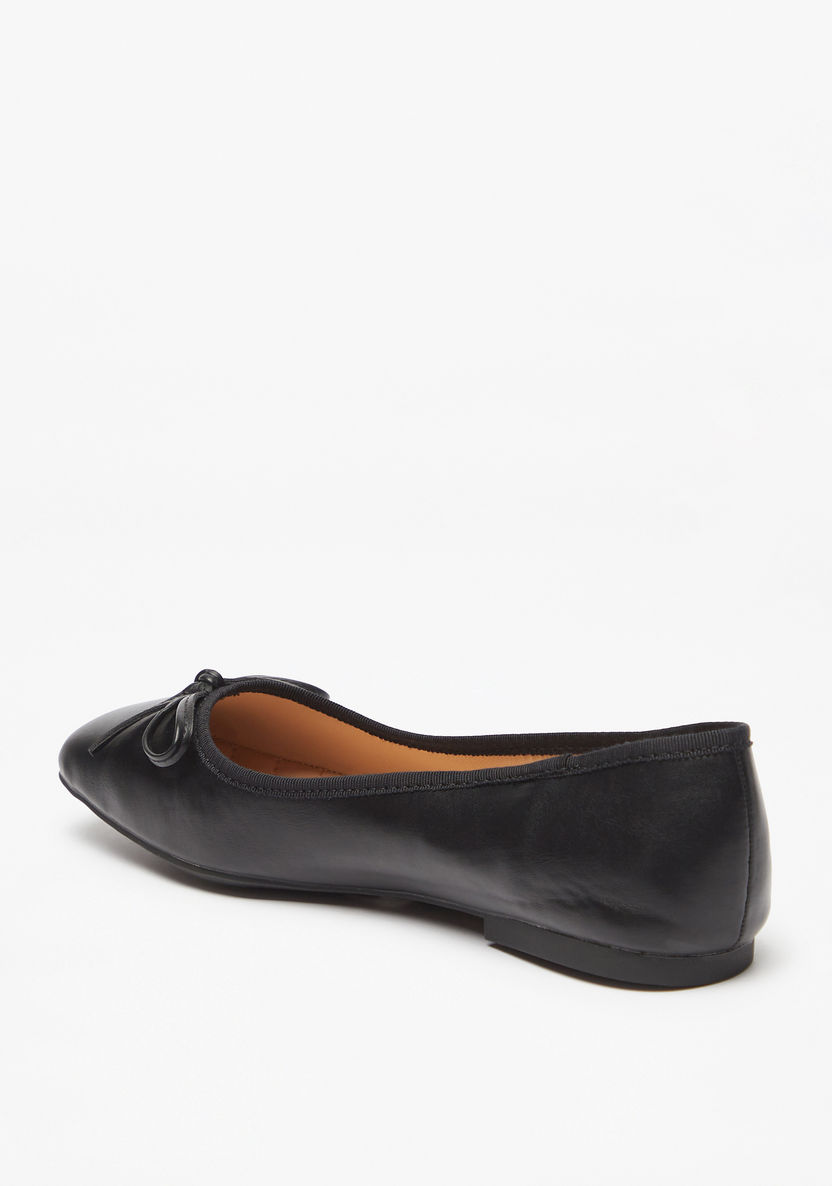 Celeste Women's Bow Accented Slip-On Ballerina Shoes-Women%27s Ballerinas-image-1