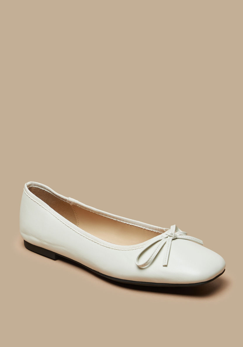 Celeste Women's Bow Accented Slip-On Ballerina Shoes-Women%27s Ballerinas-image-0