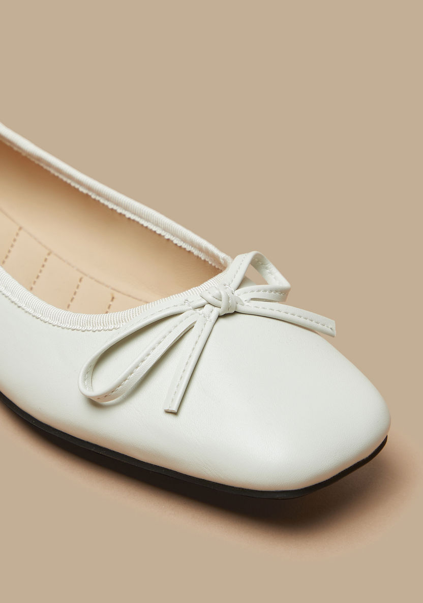 Celeste Women's Bow Accented Slip-On Ballerina Shoes-Women%27s Ballerinas-image-4