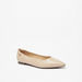 Celeste Women's Textured Slip-On Pointed Toe Ballerina Shoes-Women%27s Ballerinas-thumbnail-0