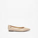 Celeste Women's Textured Slip-On Pointed Toe Ballerina Shoes-Women%27s Ballerinas-thumbnail-1