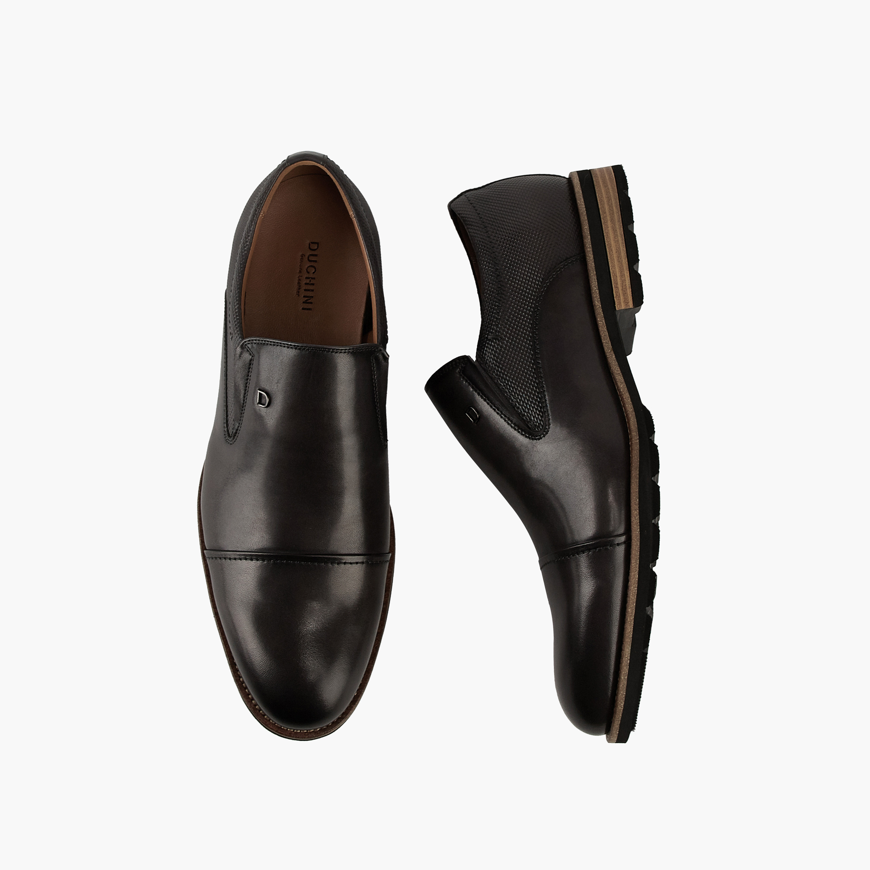 Duchini Men's Leather Solid Slip-On Loafers-men-shoes-loafersandmoccasins-image-1