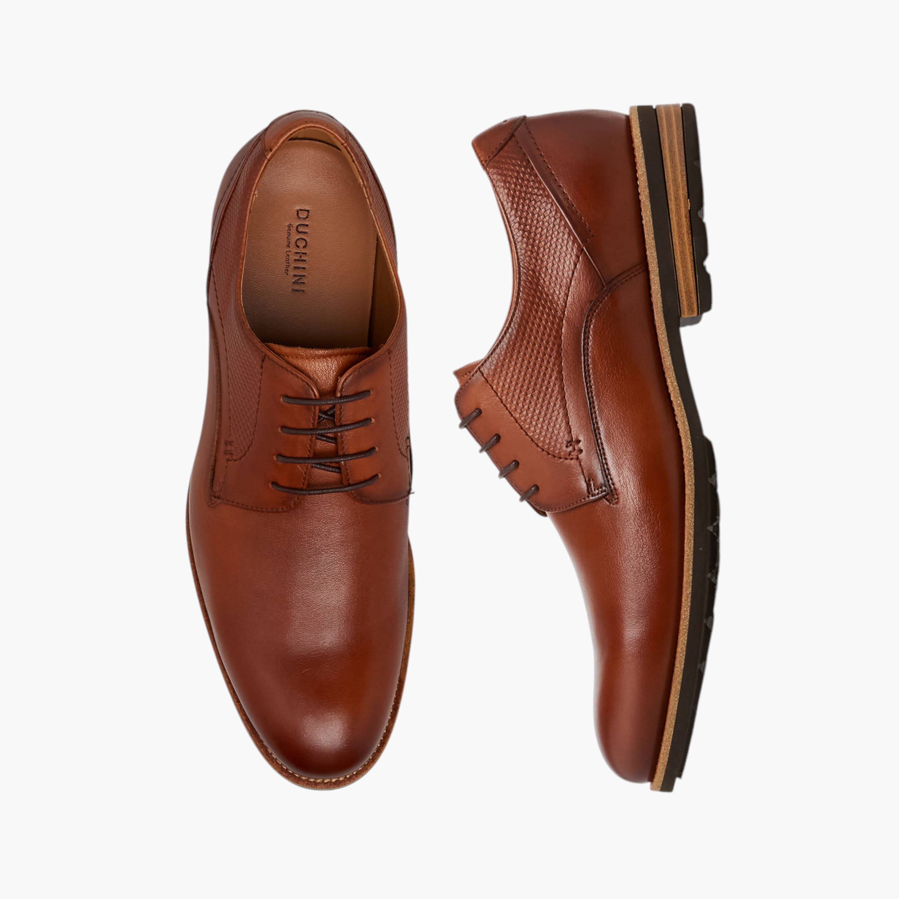 Duchini Men Lace-Up Leather Derby Shoes-men-shoes-formalshoes-image-1