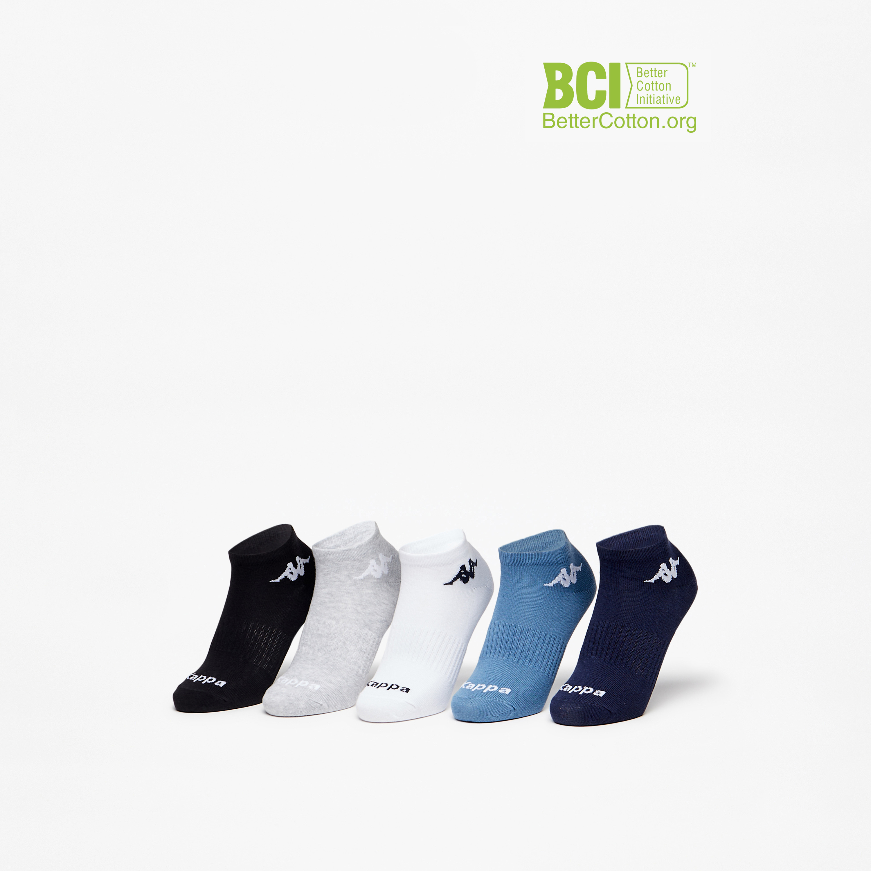 طقم جوارب 5 أزواج بطول الكاحل وتفاصيل الشعار من كابا-girls-accessories-socks-image-1