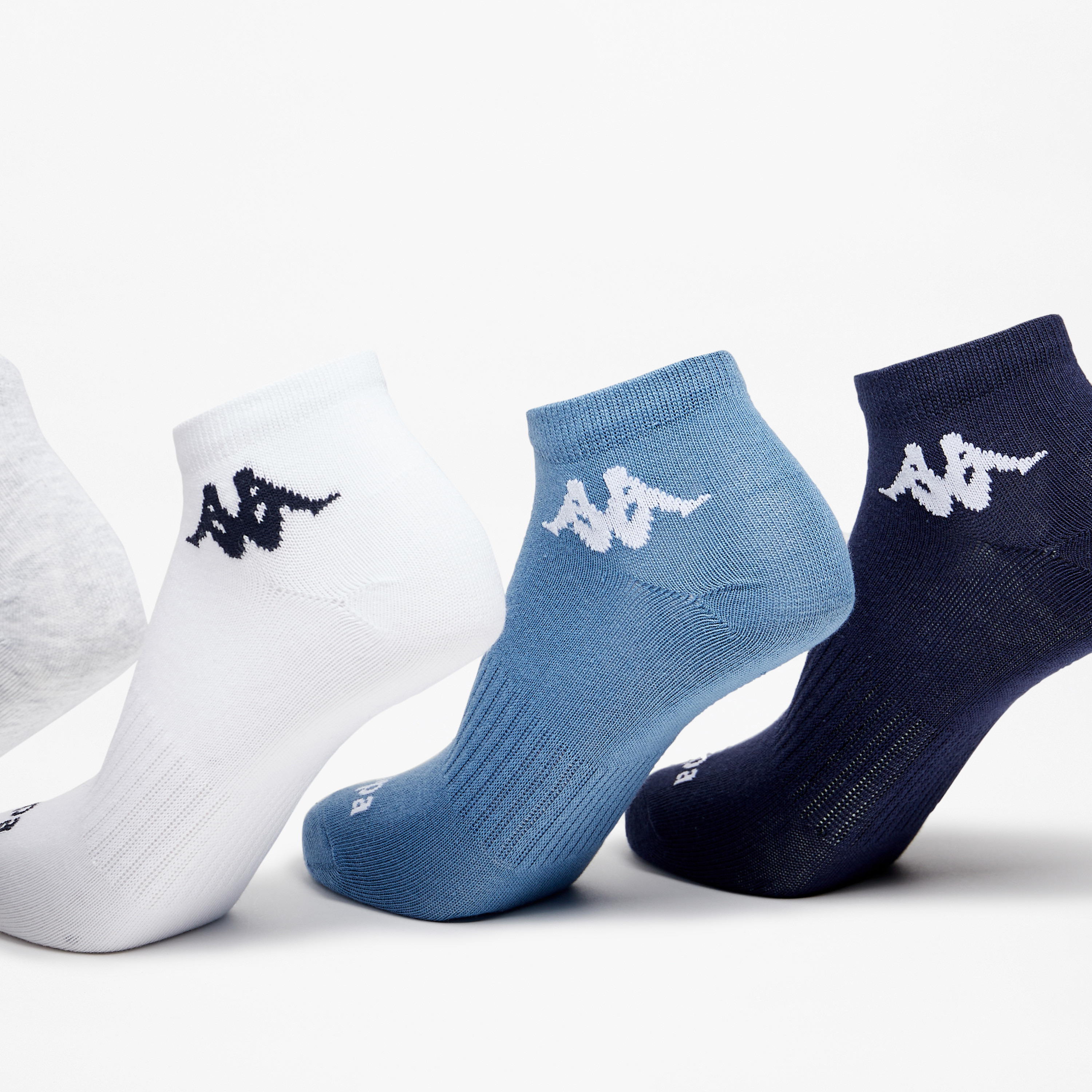طقم جوارب 5 أزواج بطول الكاحل وتفاصيل الشعار من كابا-girls-accessories-socks-image-2