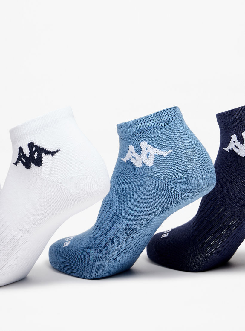 طقم جوارب 5 أزواج بطول الكاحل وتفاصيل الشعار من كابا-girls-accessories-socks-image-2