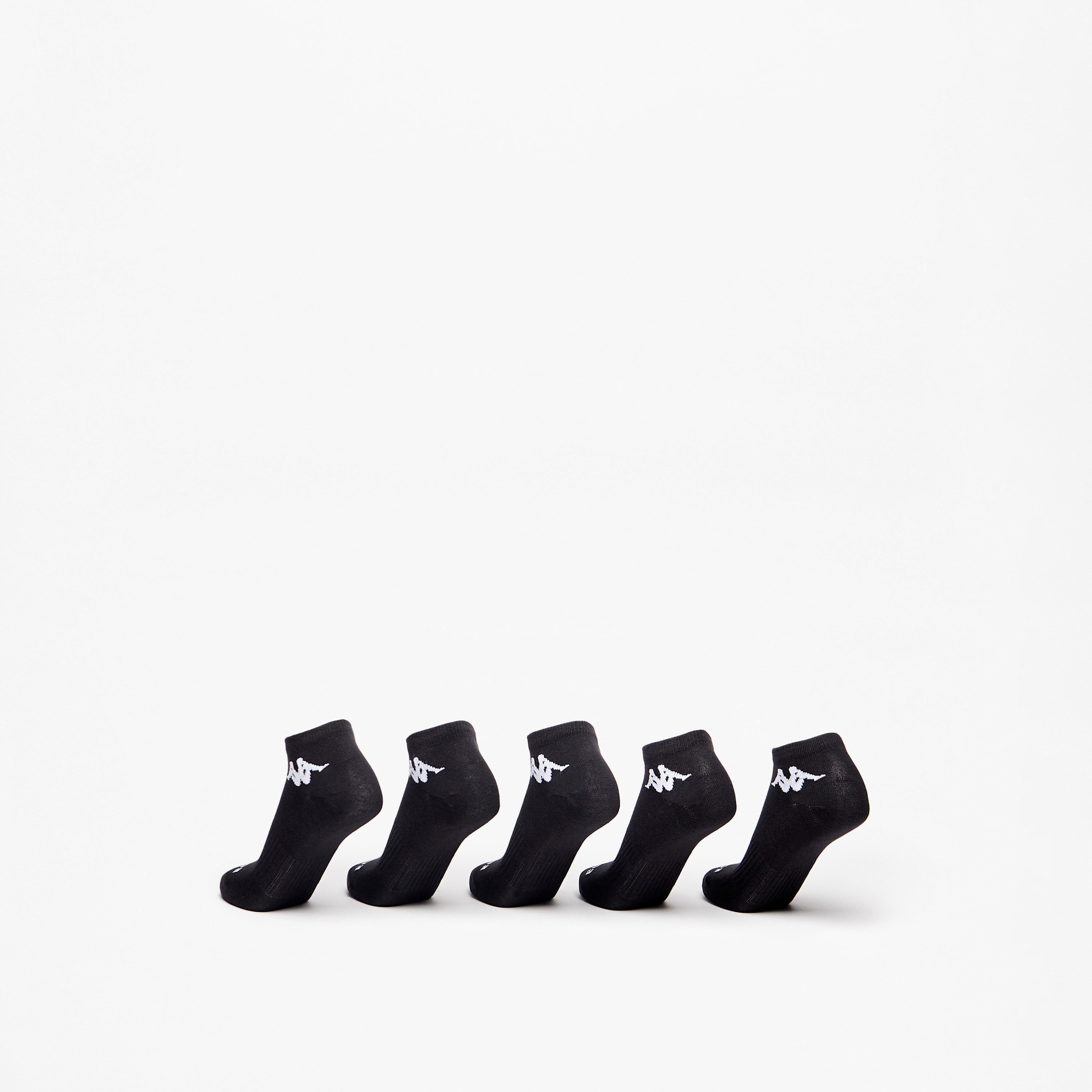 طقم جوارب رياضية 5 أزواج بطول الكاحل وتفاصيل الشعار من كابا-women-socksandstockings-image-3