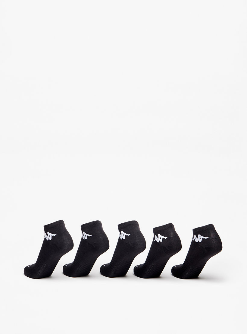 طقم جوارب رياضية 5 أزواج بطول الكاحل وتفاصيل الشعار من كابا-women-socksandstockings-image-3