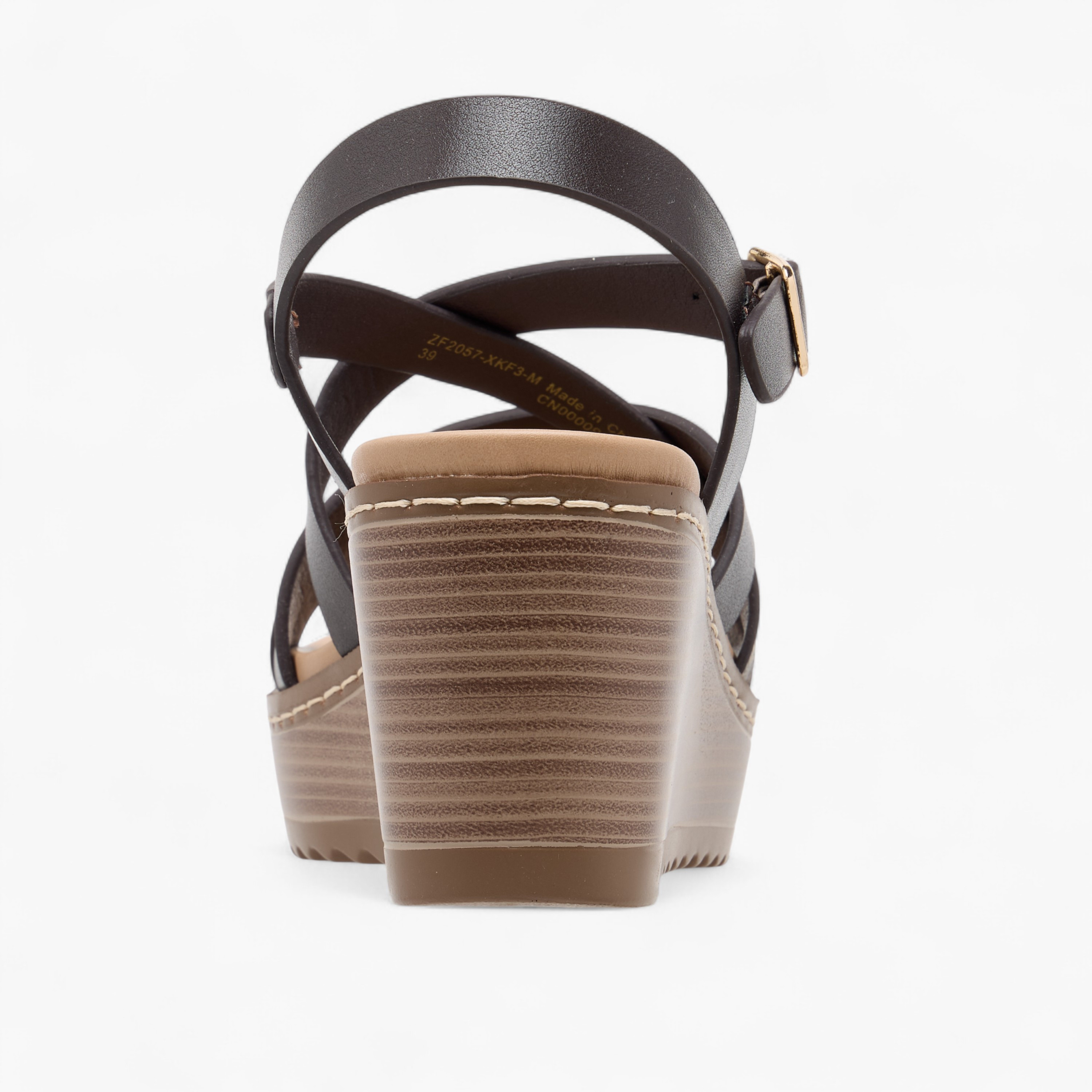 Celeste Women's Logo Print Cross Strap Sandals with Wedge Heel-women-shoes-sandals-heeled-image-5