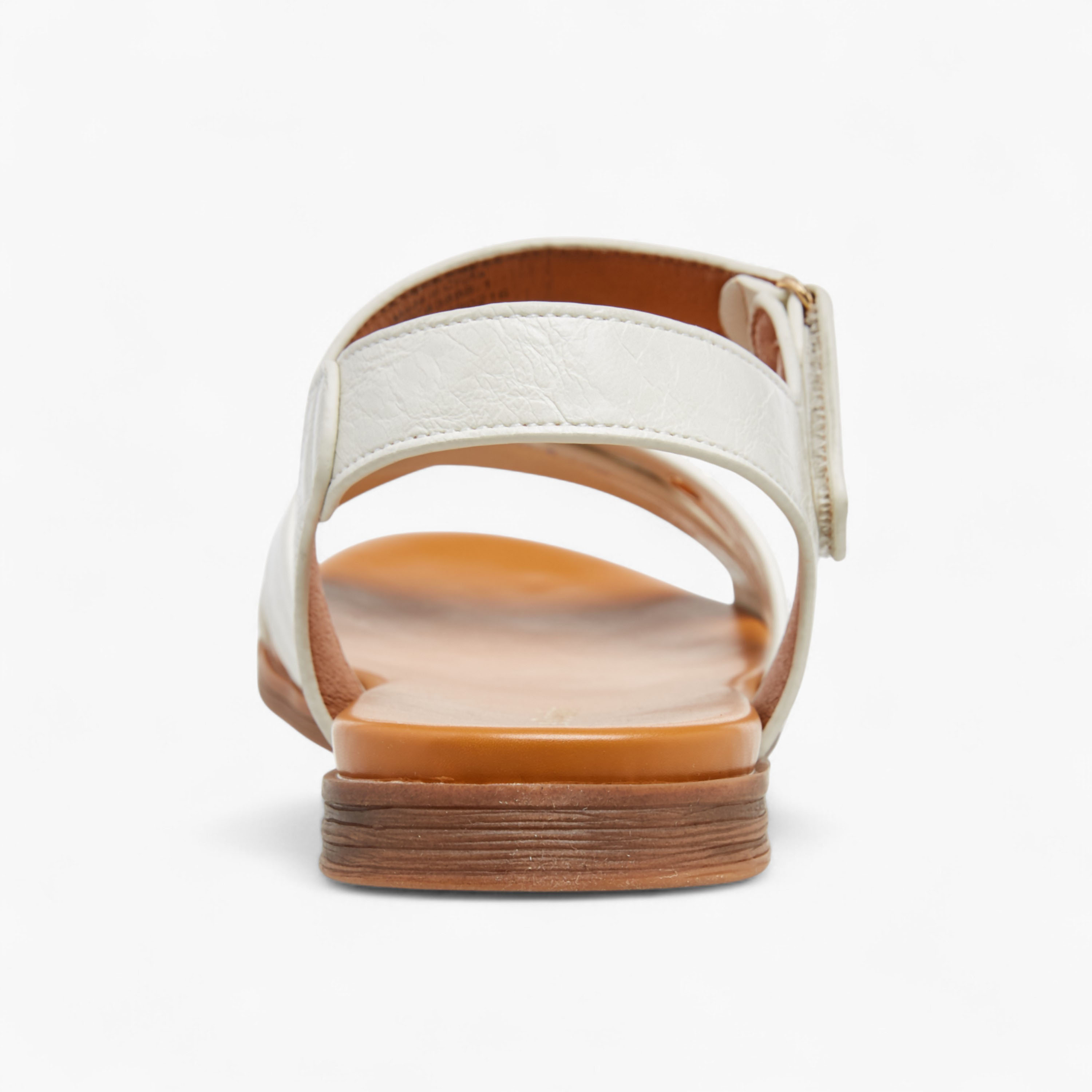 Le Confort Solid Cross Strap Sandals with Hook and Loop Closure-women-shoes-flats-sandals-image-4