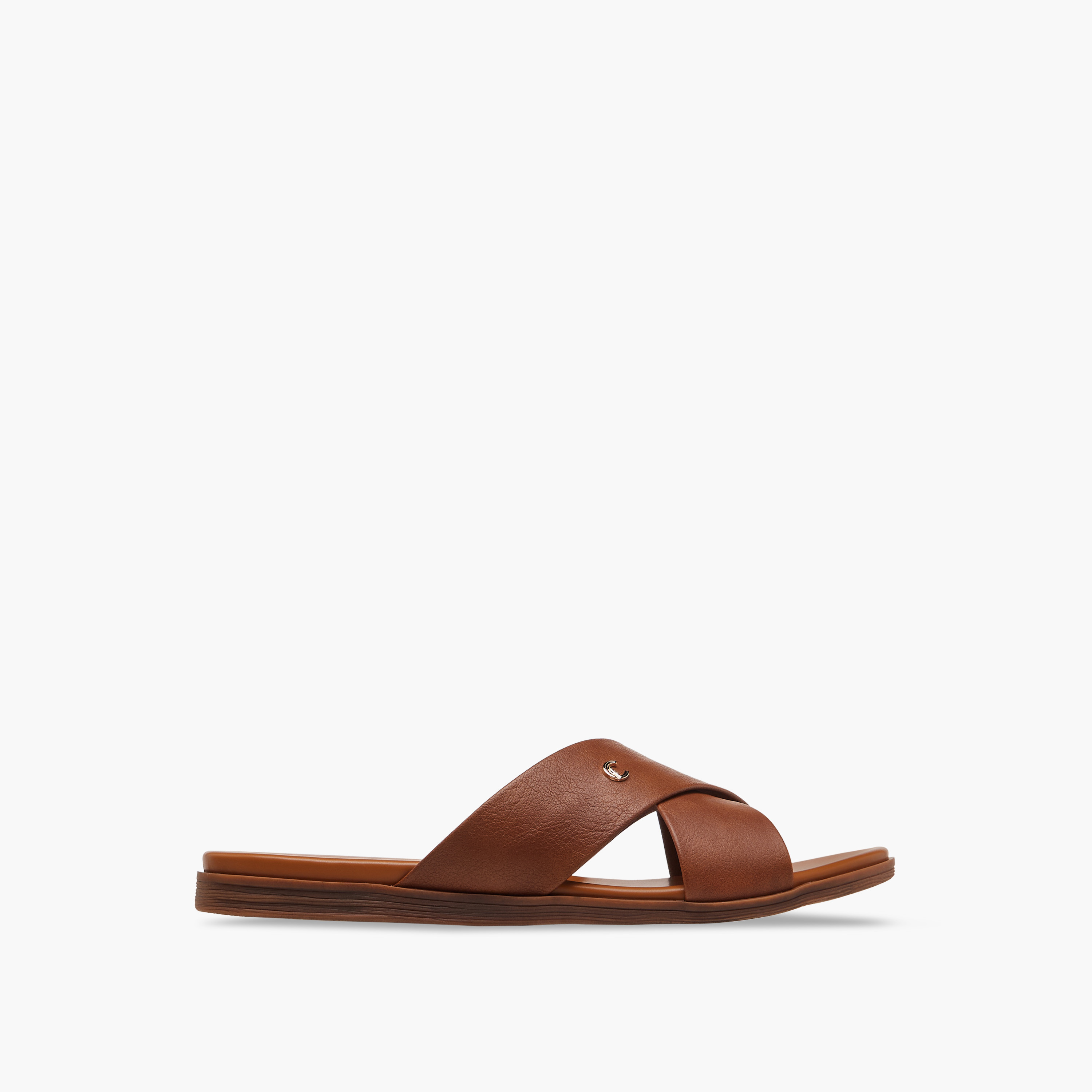 Le Confort Solid Cross Strap Comfort Sandals-women-shoes-flats-sandals-image-3
